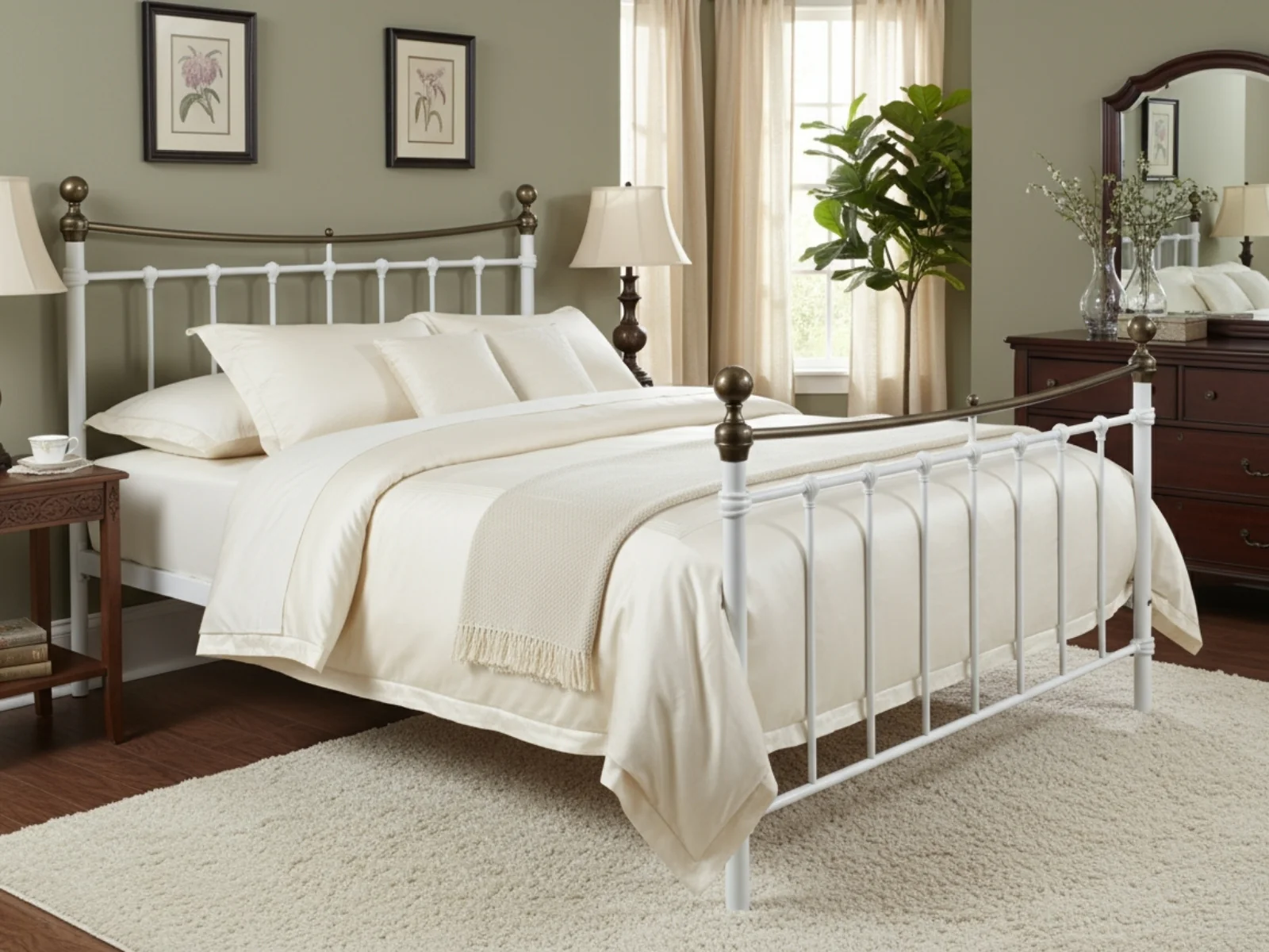 Victorian High Metal Bed Frame – Queen - Image 4