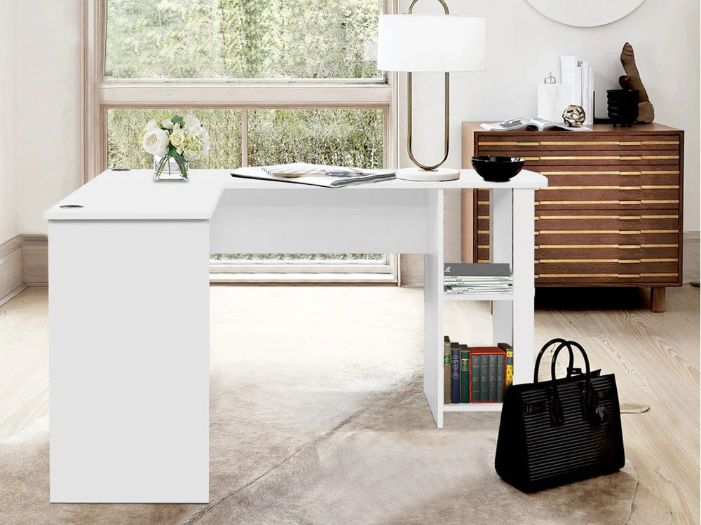 Korr L-shaped Office Desk - White - Image 5