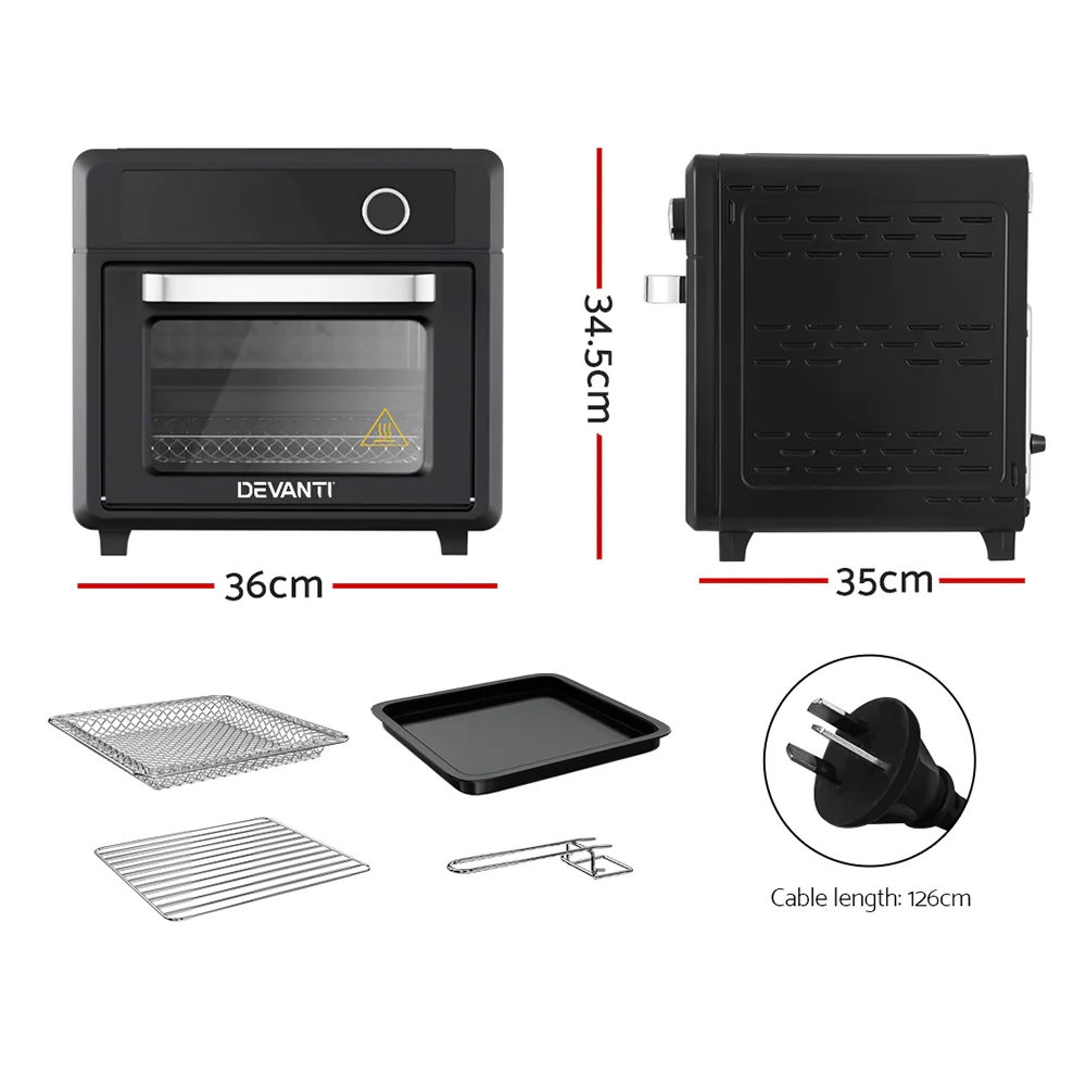 Devanti Air Fryer 20L LCD Fryers Oven - Image 3