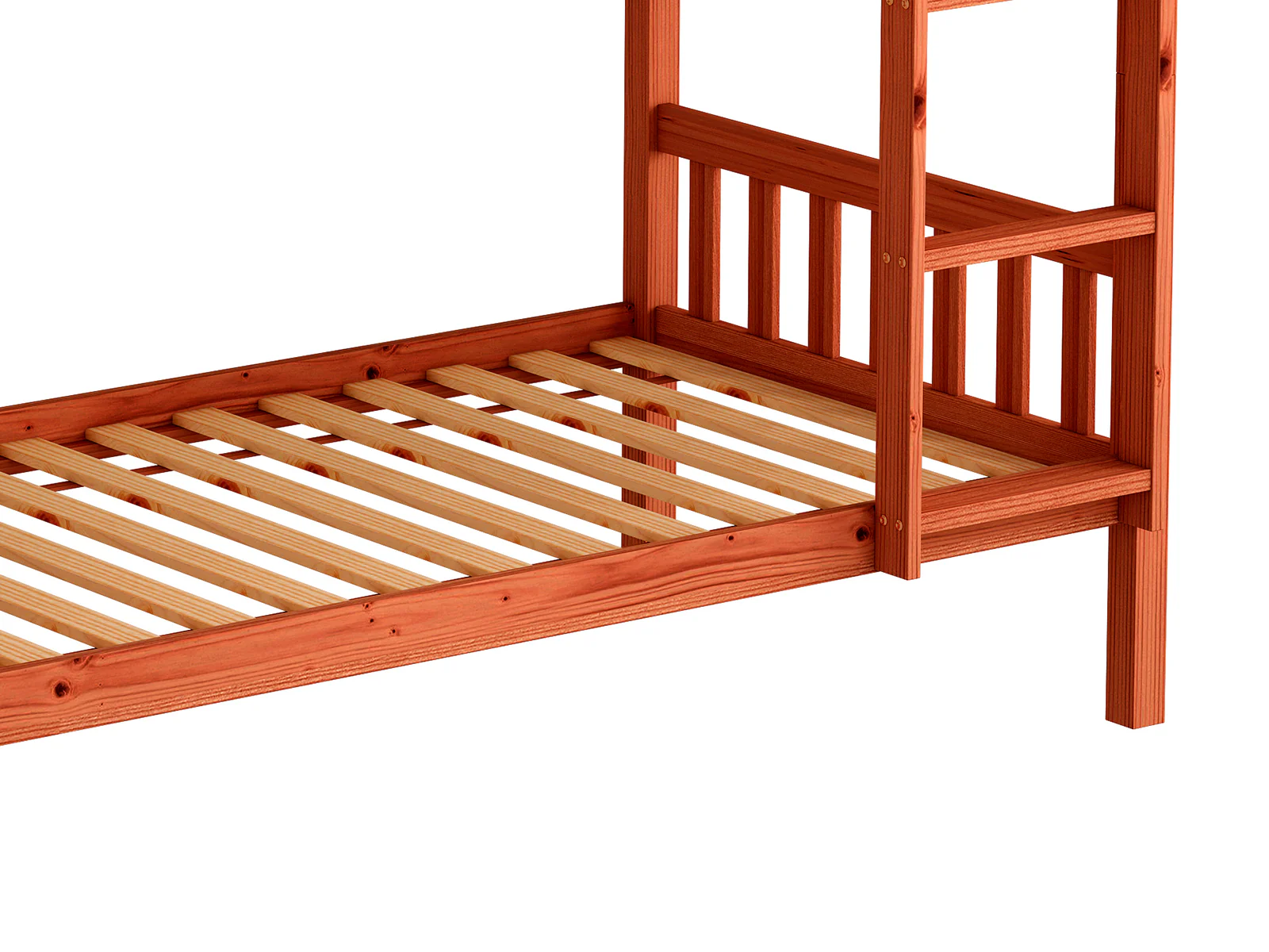 New Lydia Bunk Bed Cherry & Mattress Bon15 Single x2 - Image 6