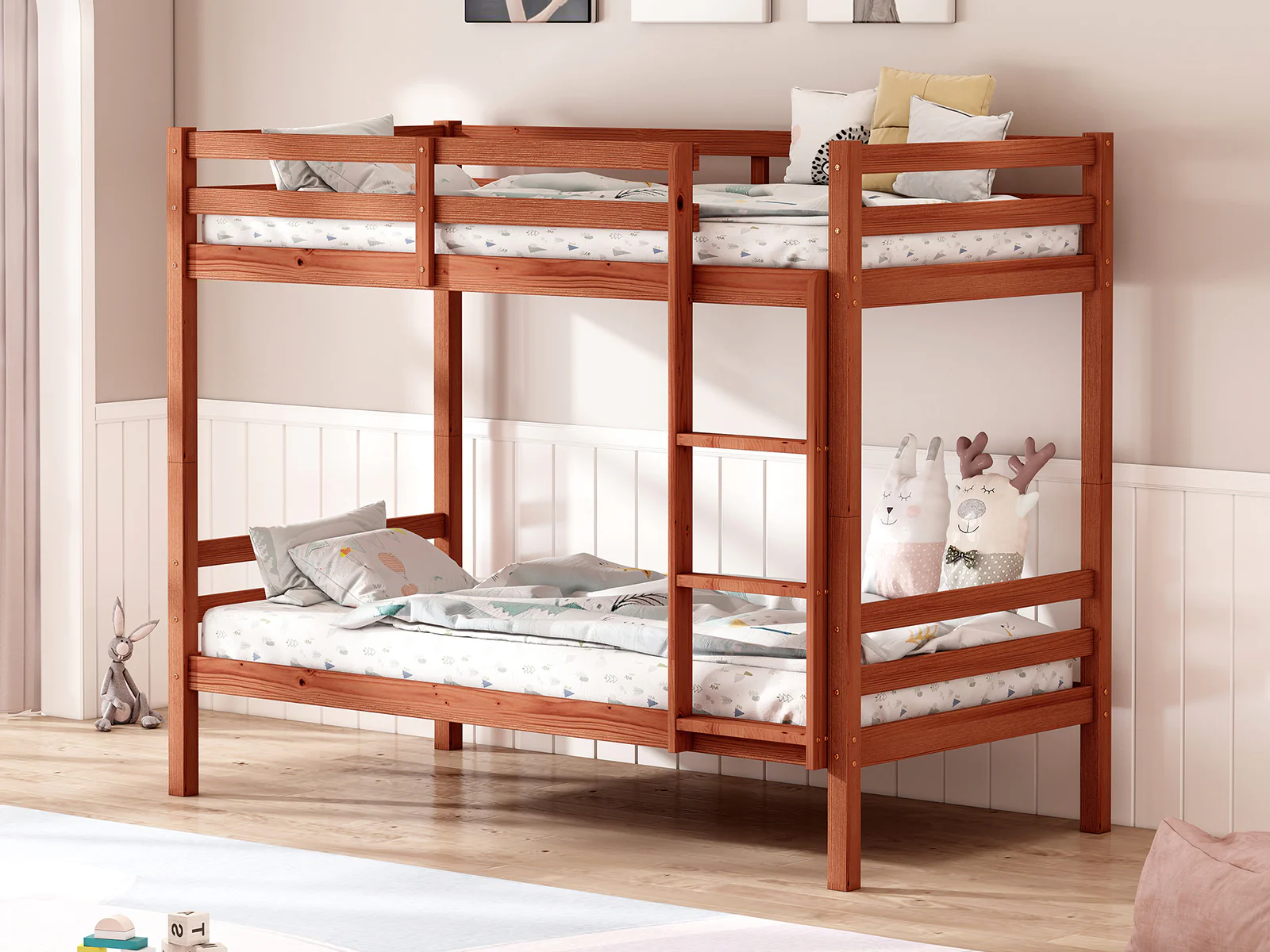 New Lyn Bunk Bed - Cherry - Image 3