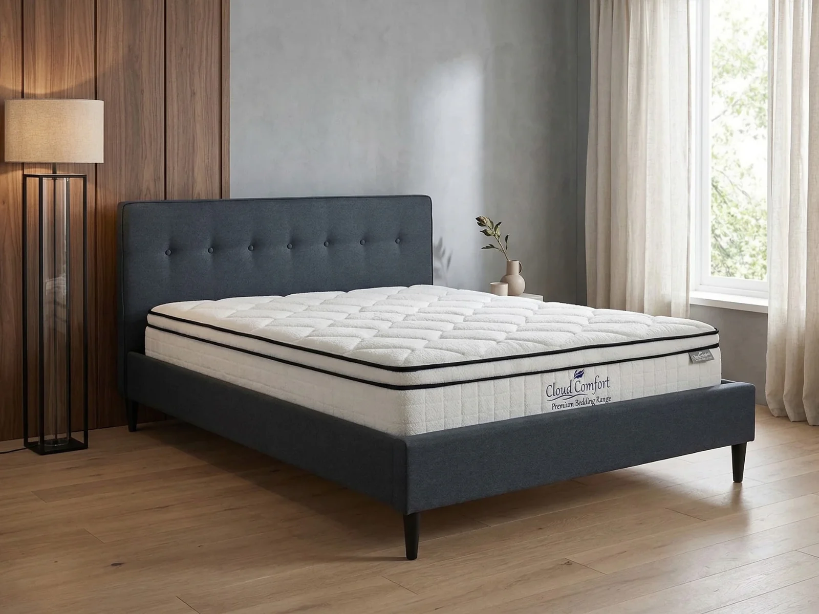 Novo Bed Frame & Boucle22 Mattress - King - Image 2