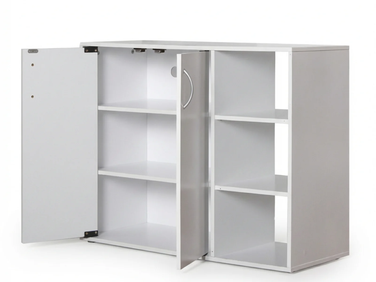 DS Okura 2-Door Shoe Cabinet with Shelf - White - Image 6
