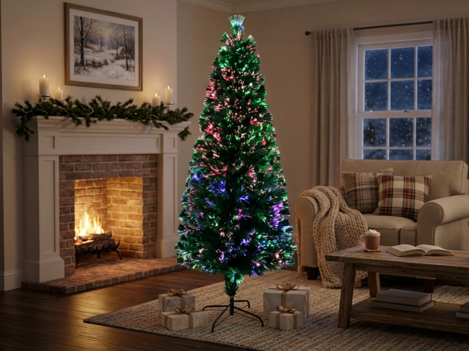 Optic Fibre Christmas Tree - 7Ft/210 cm - Image 10