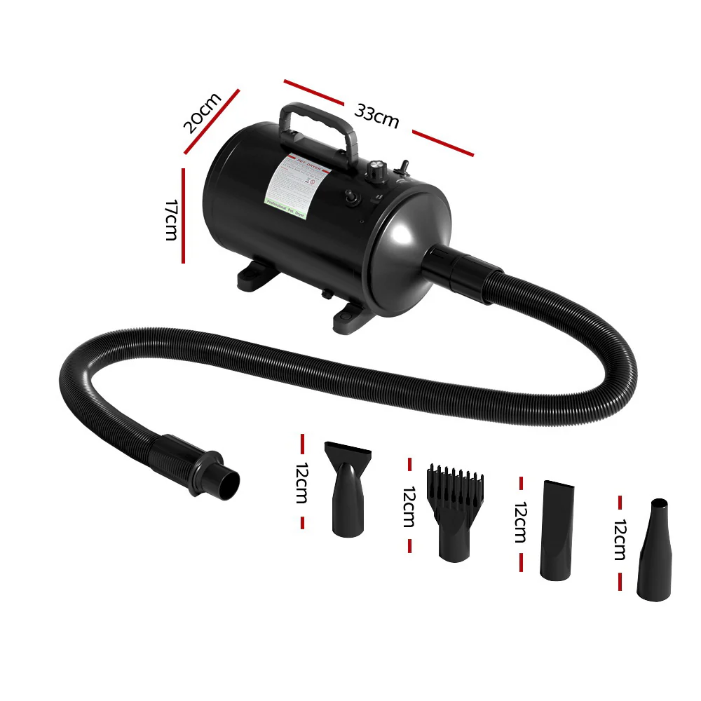 Pet Hair Dryer Dog Cat Grooming Speed Blower Hairdryer Heater Low Noise - Image 2