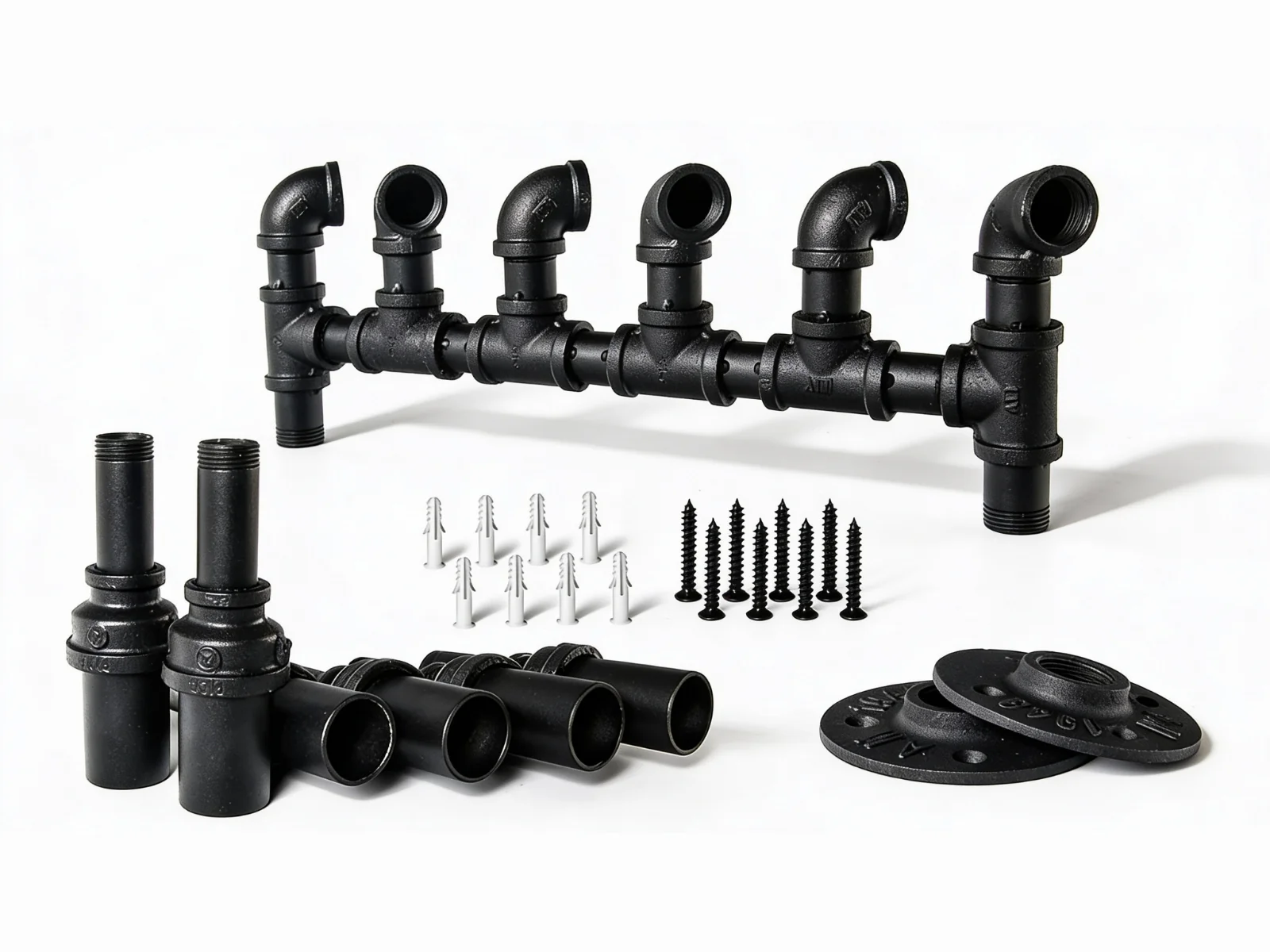 Wall-Mounted Pipe Wine Rack - 6 Bottle Holder - Image 8