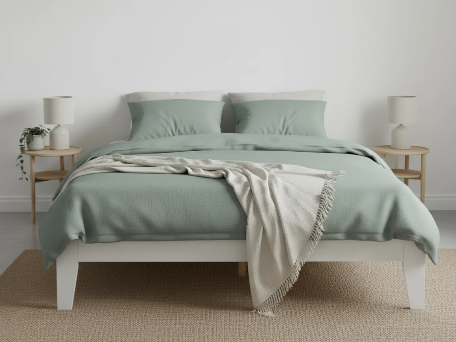 Sovo Bed Frame White - Queen - Image 3