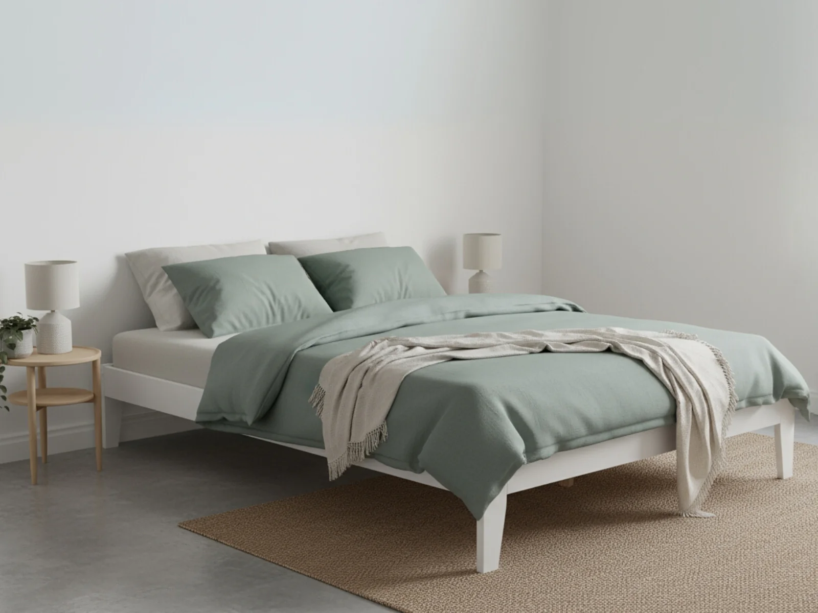 Sovo Bed Frame White - Queen - Image 4