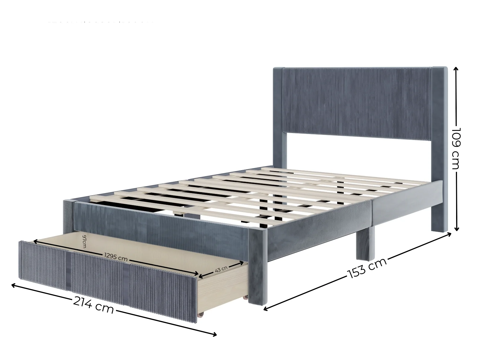 Rae Bed Frame With Drawer & Xclusive Pocket Spring Mattress X20 - Queen - Image 4