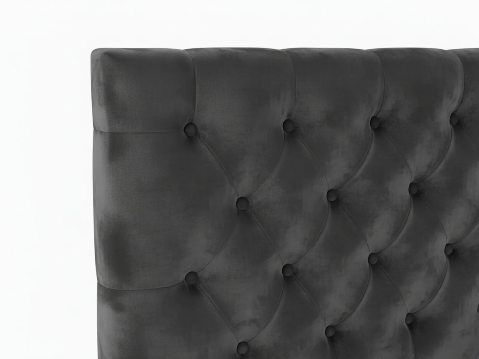 Rakel Velvet Headboard Grey - Double - Image 8