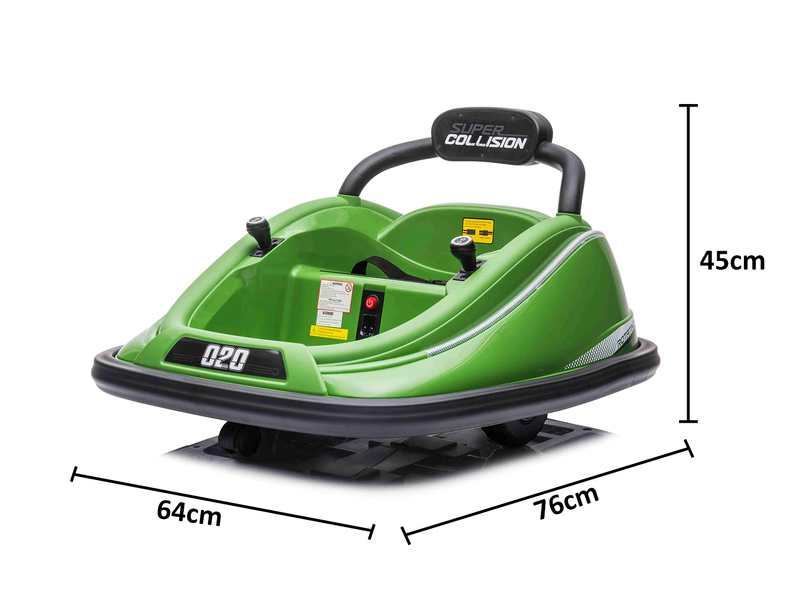 Kids Ride On Bumper Car - Green - Image 4
