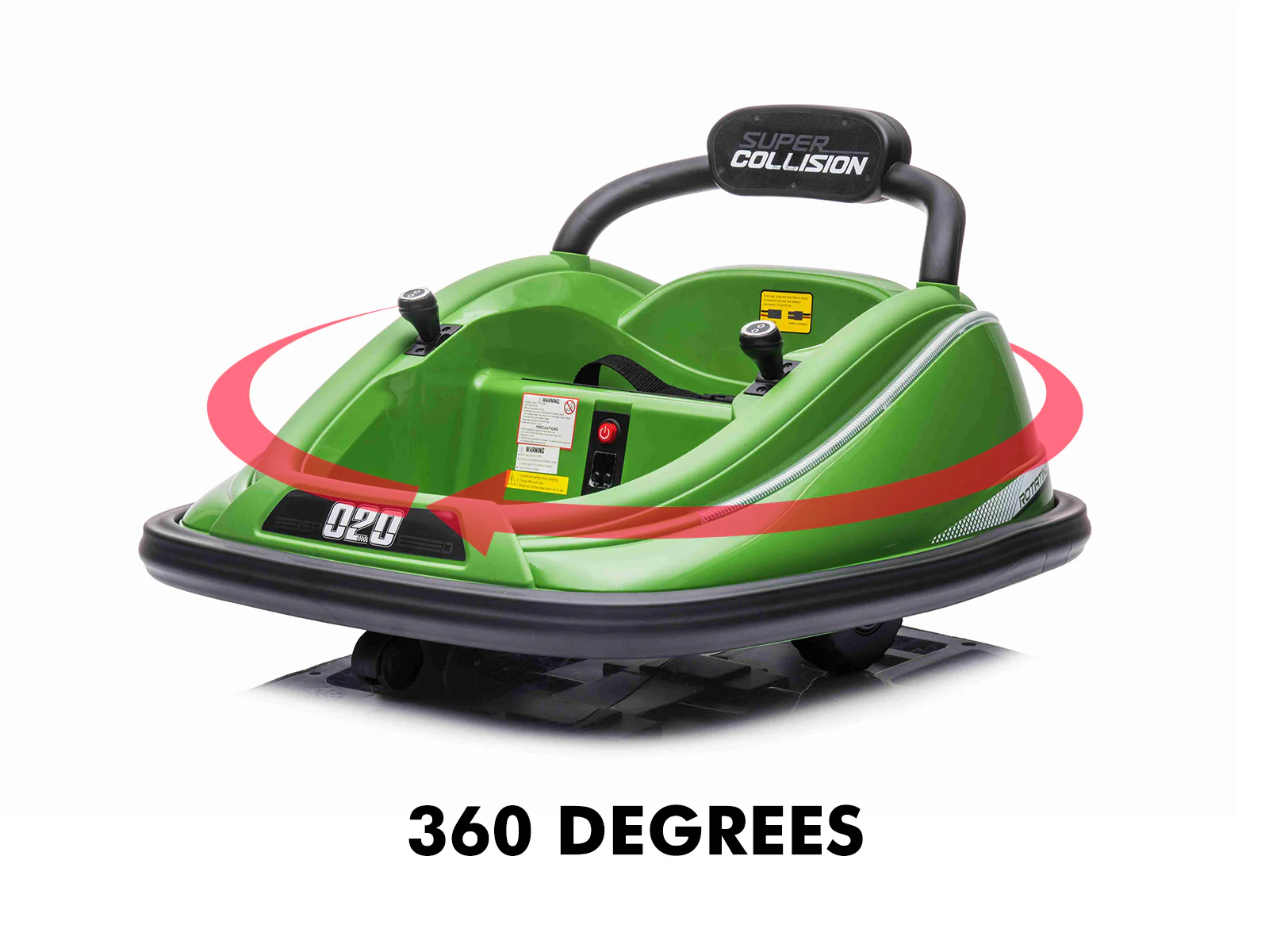 Kids Ride On Bumper Car - Green - Image 8