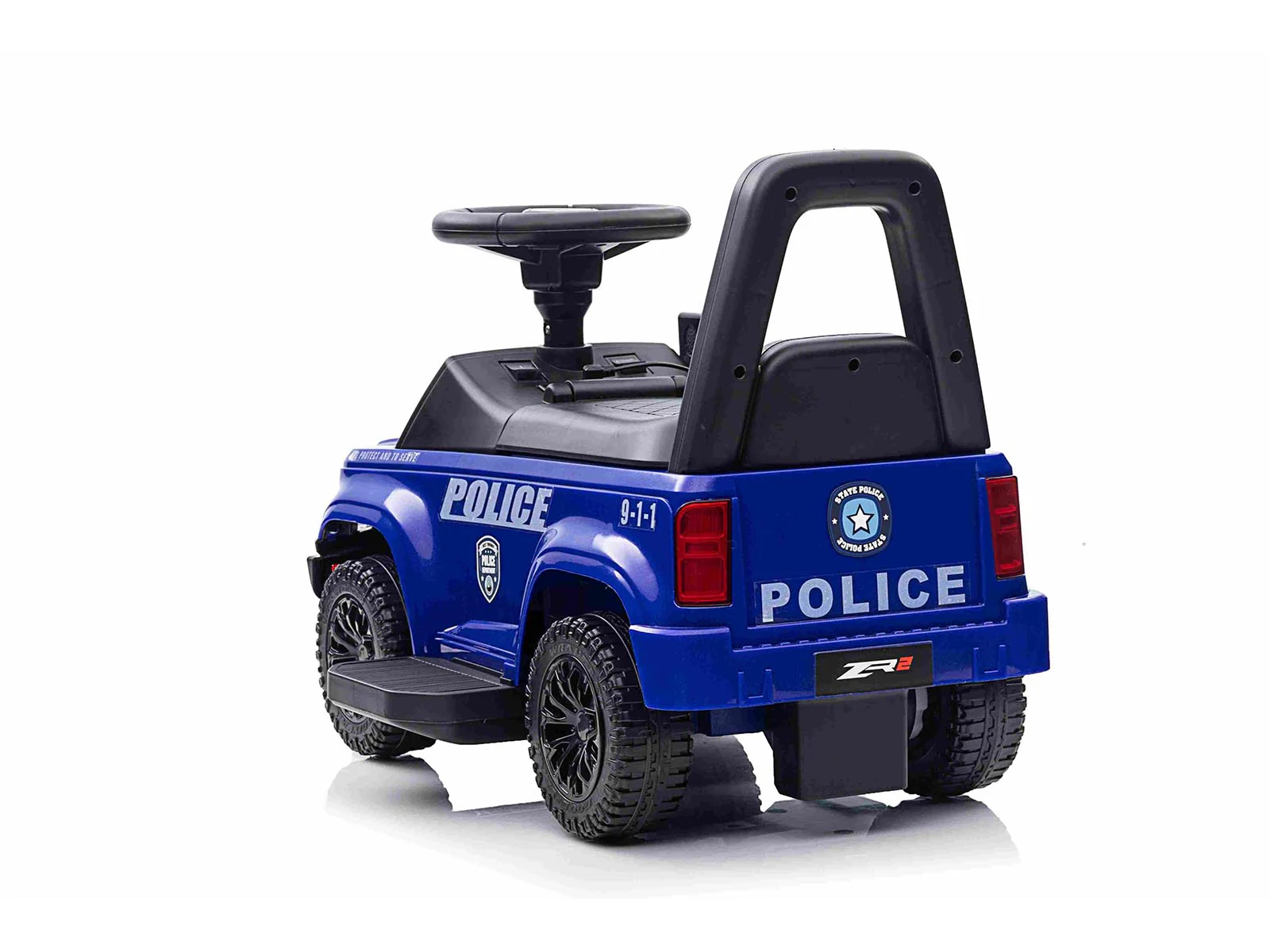 Kids Ride On Police Car - Blue - Image 5