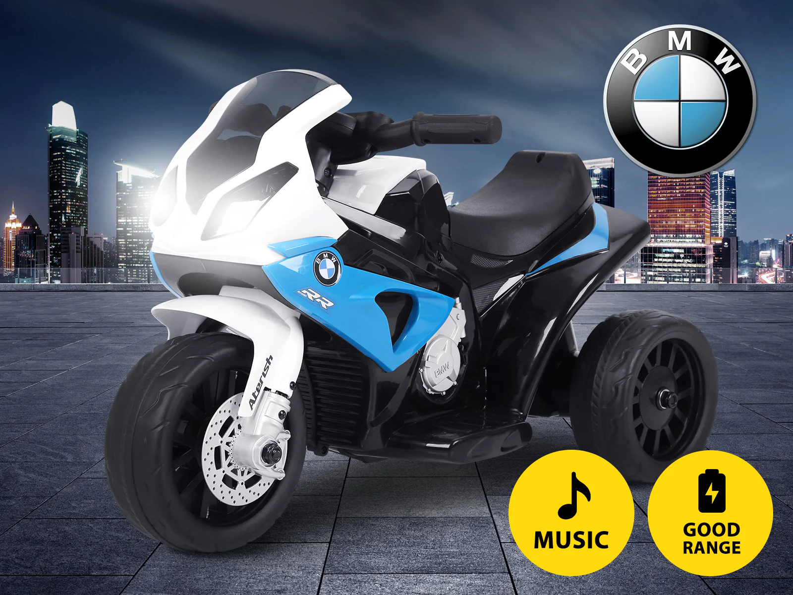 Kids Ride On Motorbike BMW - Blue - Image 2