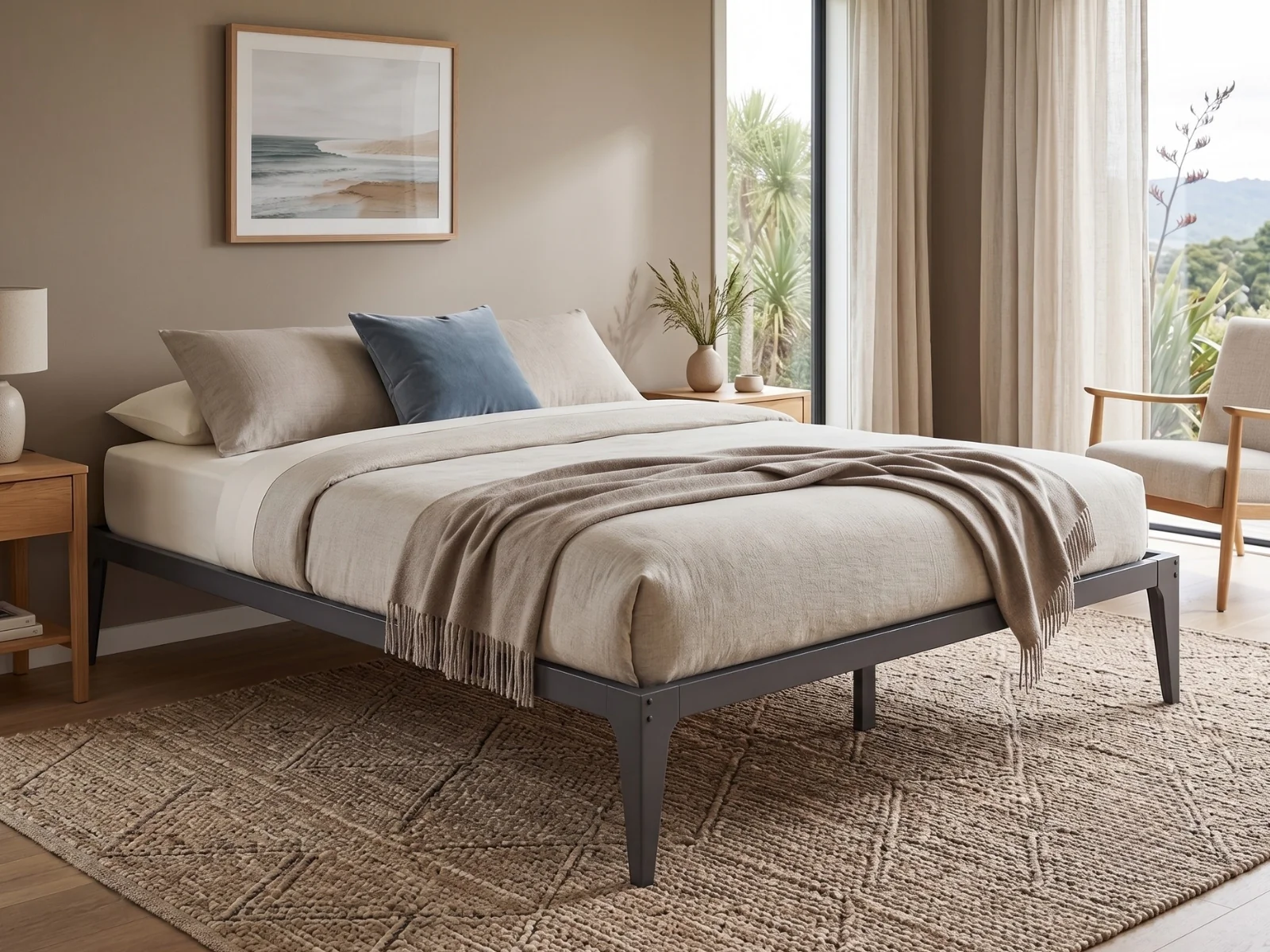 Samuel Bed Frame Dark Grey – Queen - Image 2