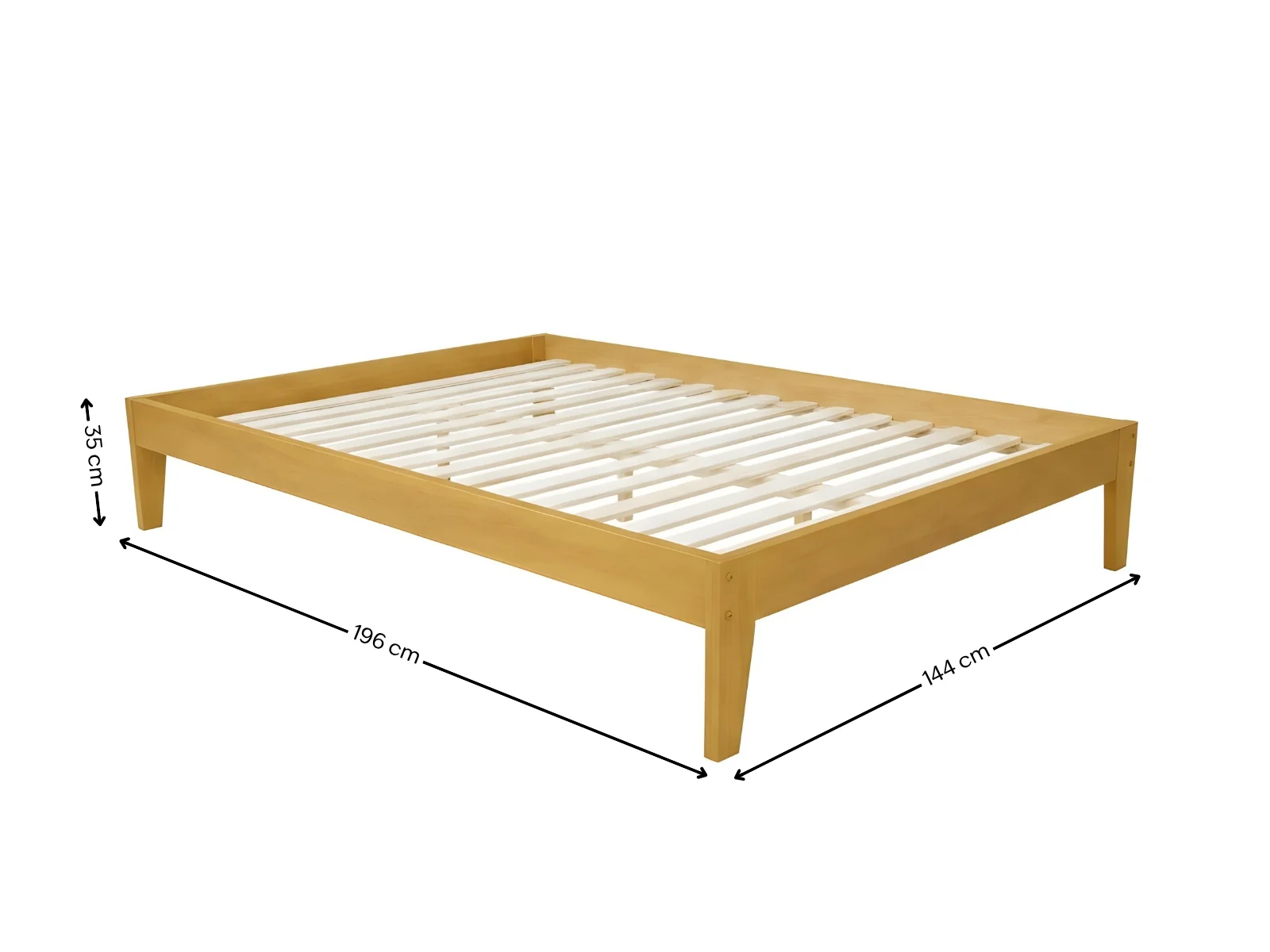Sovo Bed Frame Oak - Double - Image 12