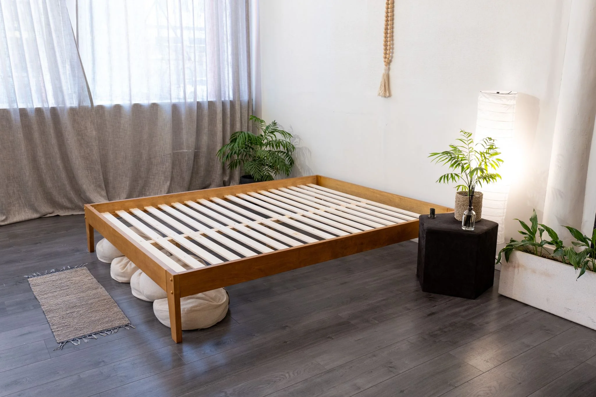 Sovo Bed Frame Oak & MEM23 Mattress - Double - Image 10