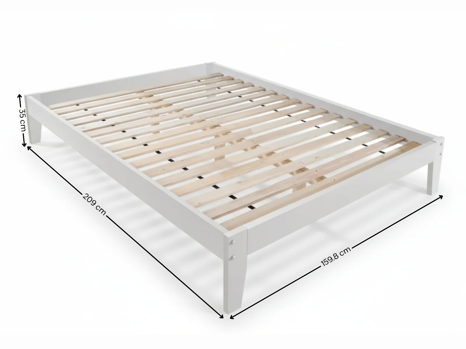 Sovo Bed Frame White - Queen - Image 10