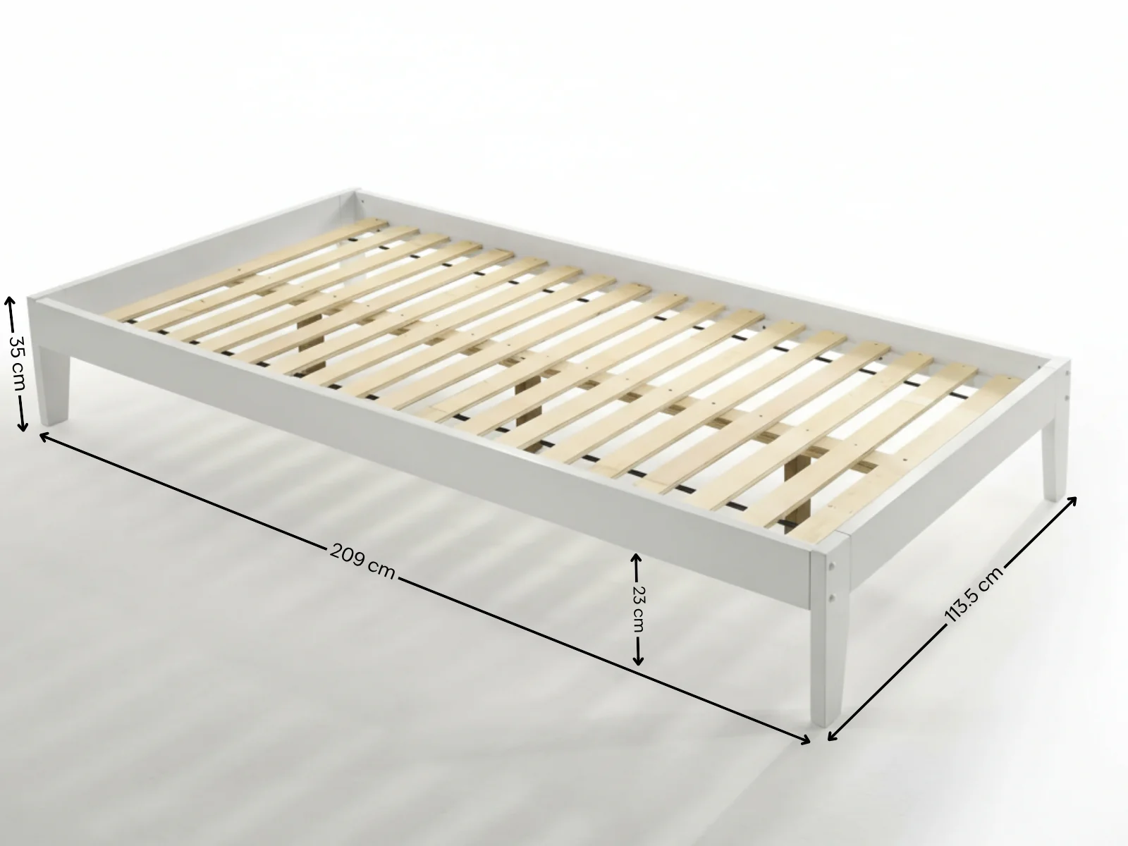 Sovo Bed Frame White & J32 Mattress - King Single - Image 4