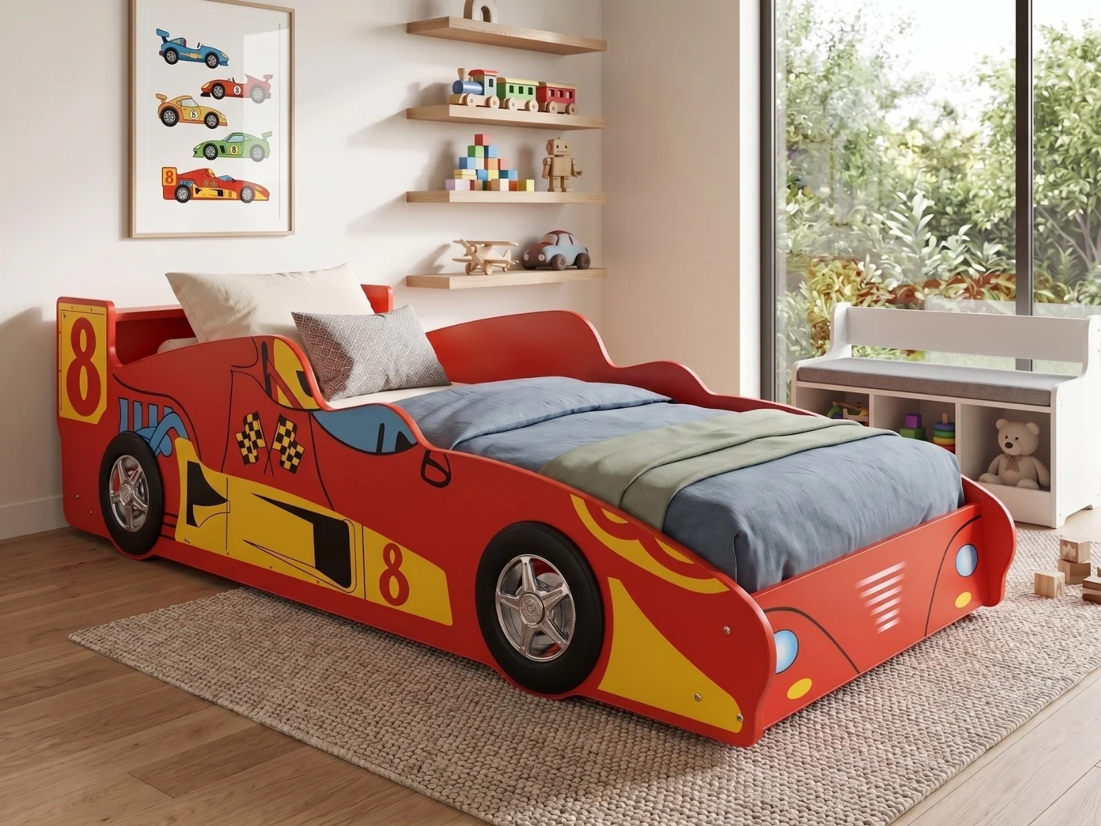 Supreme F1 Race Car Bed Frame Red - Single - Image 2
