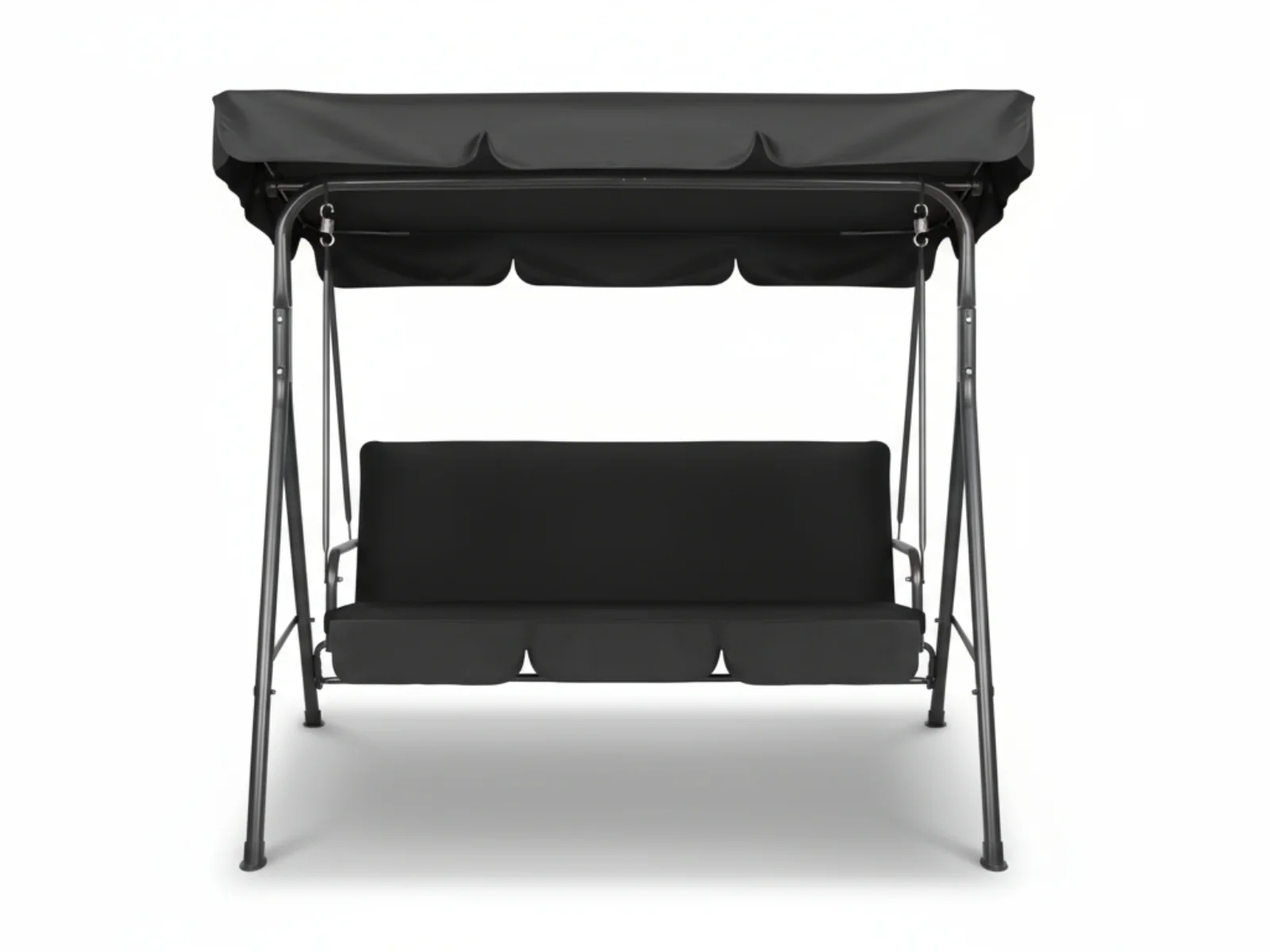 Swing Chair with Canopy - Black - Image 5