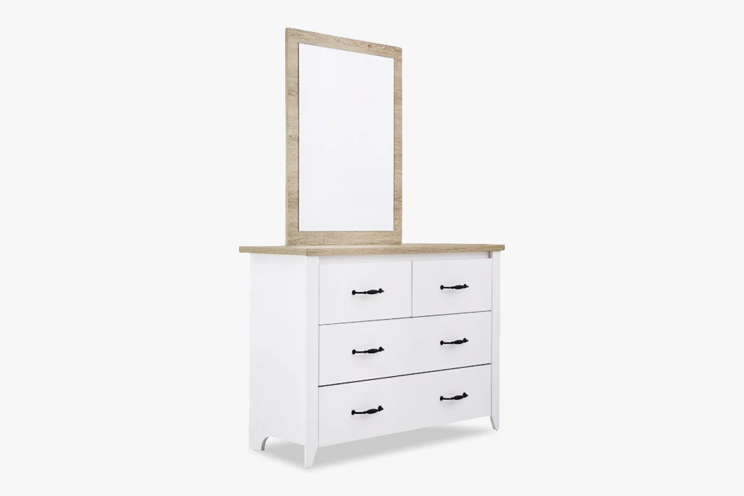 Adelle 4-Drawer Chest with Mirror - Image 4