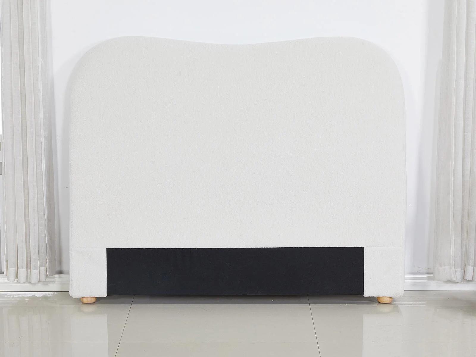 DS Alva Boucle Headboard White - Queen - Image 3