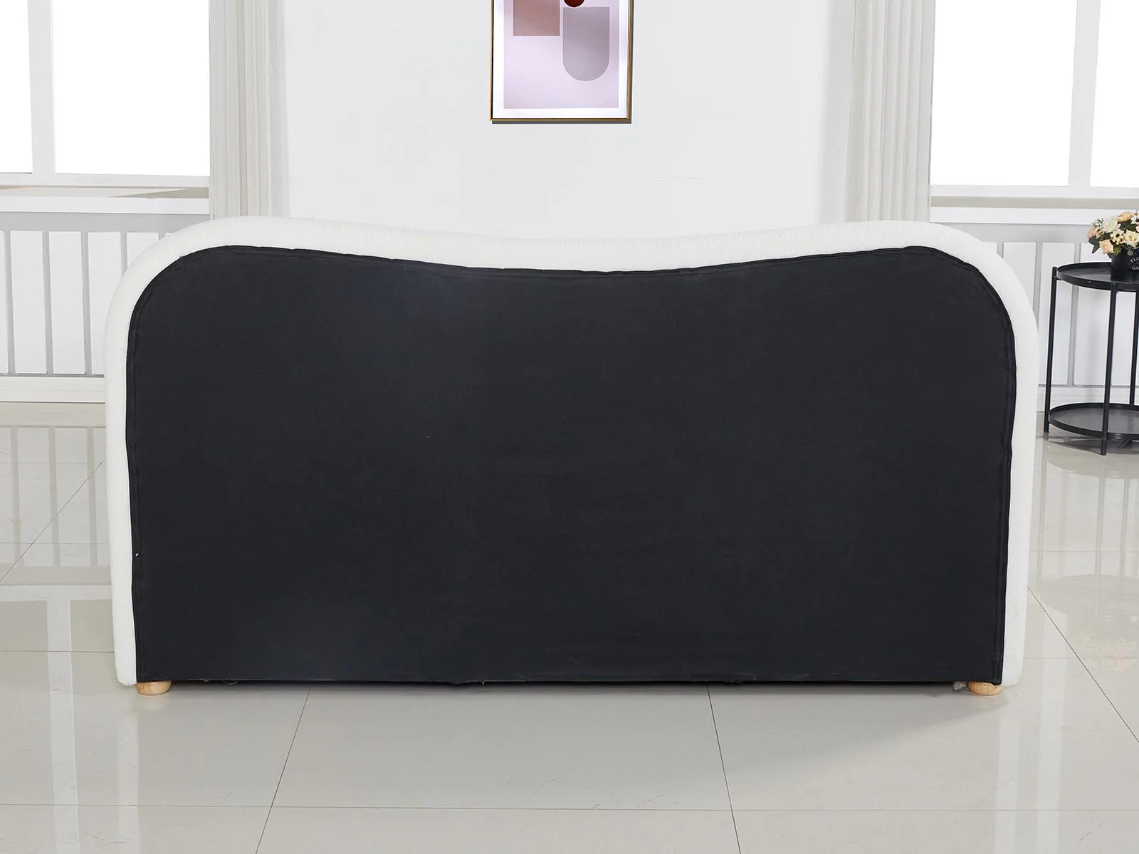 DS Alva Boucle Headboard White - Queen - Image 5