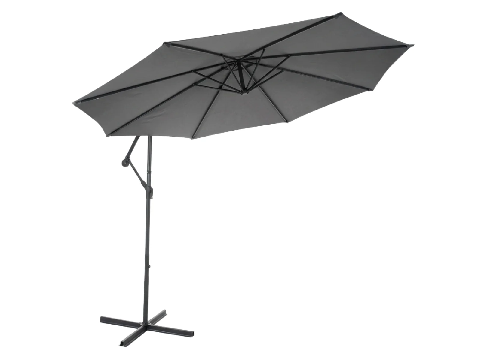 Grey Cantilever Patio Outdoor Umbrella - 3m - Image 5