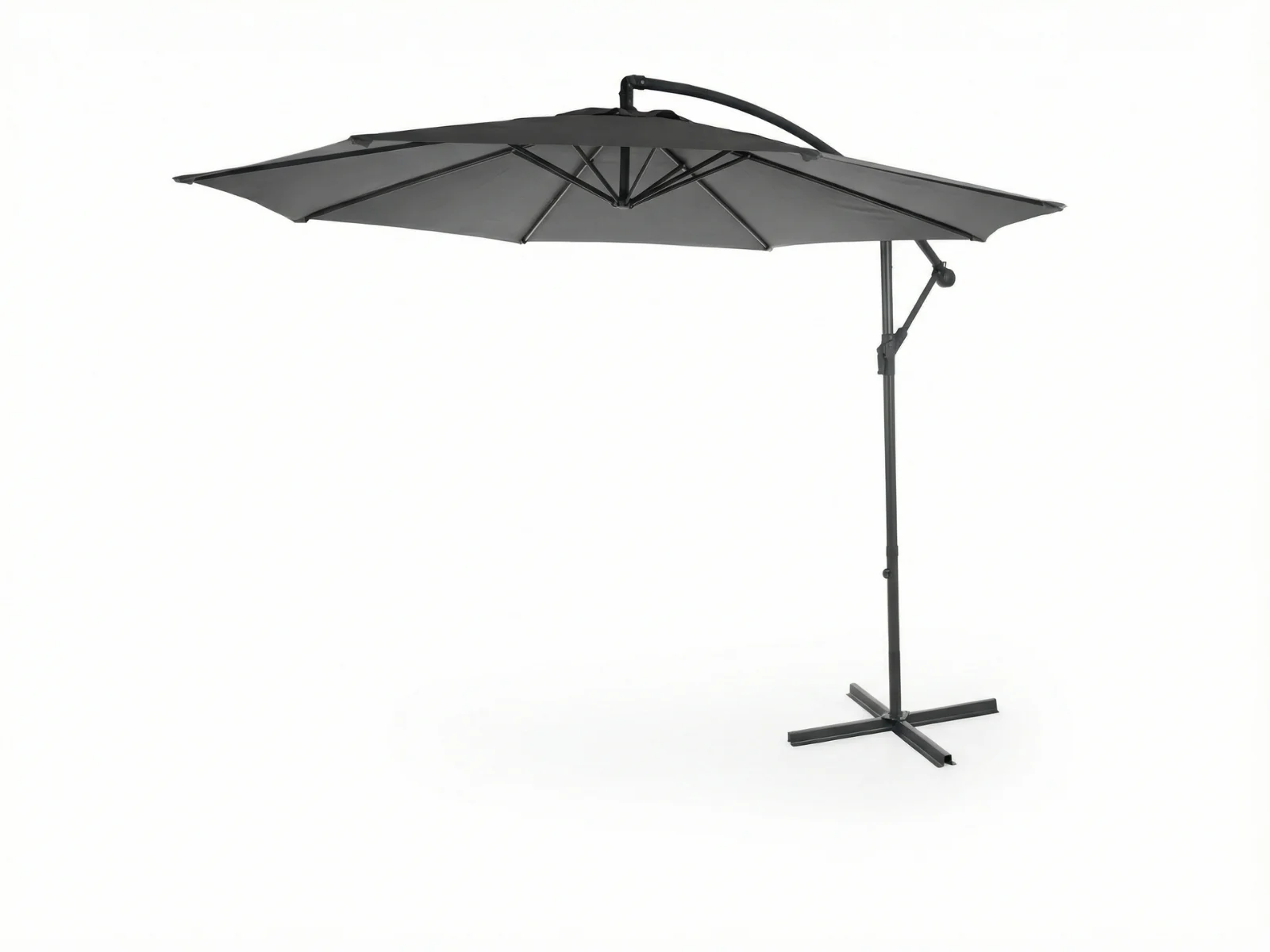 Grey Cantilever Patio Outdoor Umbrella - 3m - Image 6