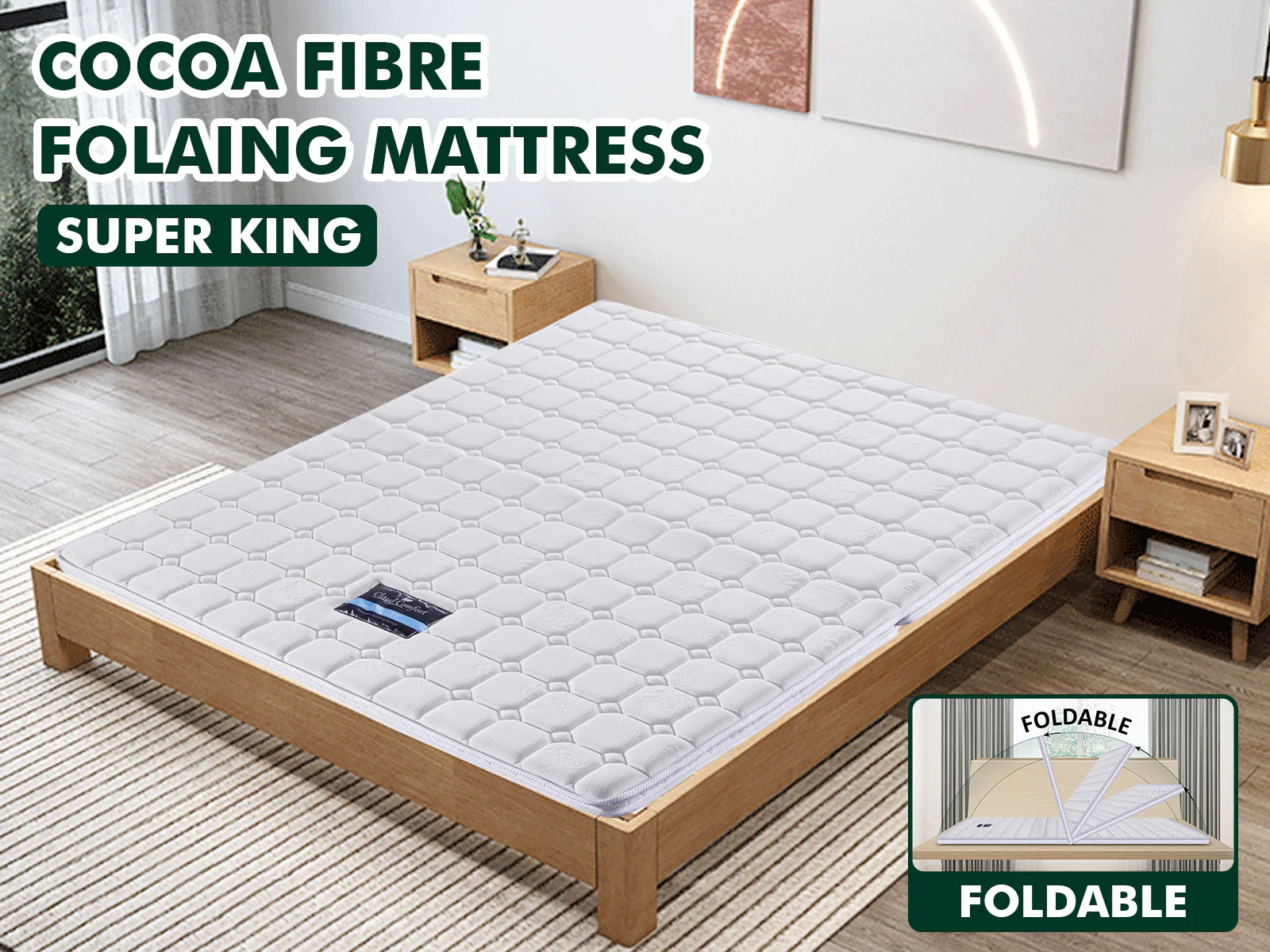 Cocoa Fibre Folding Mattress - Super King - Image 3