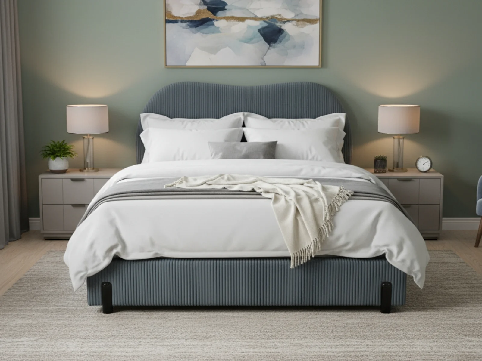 Arna Bed Frame Grey - Double - Image 3