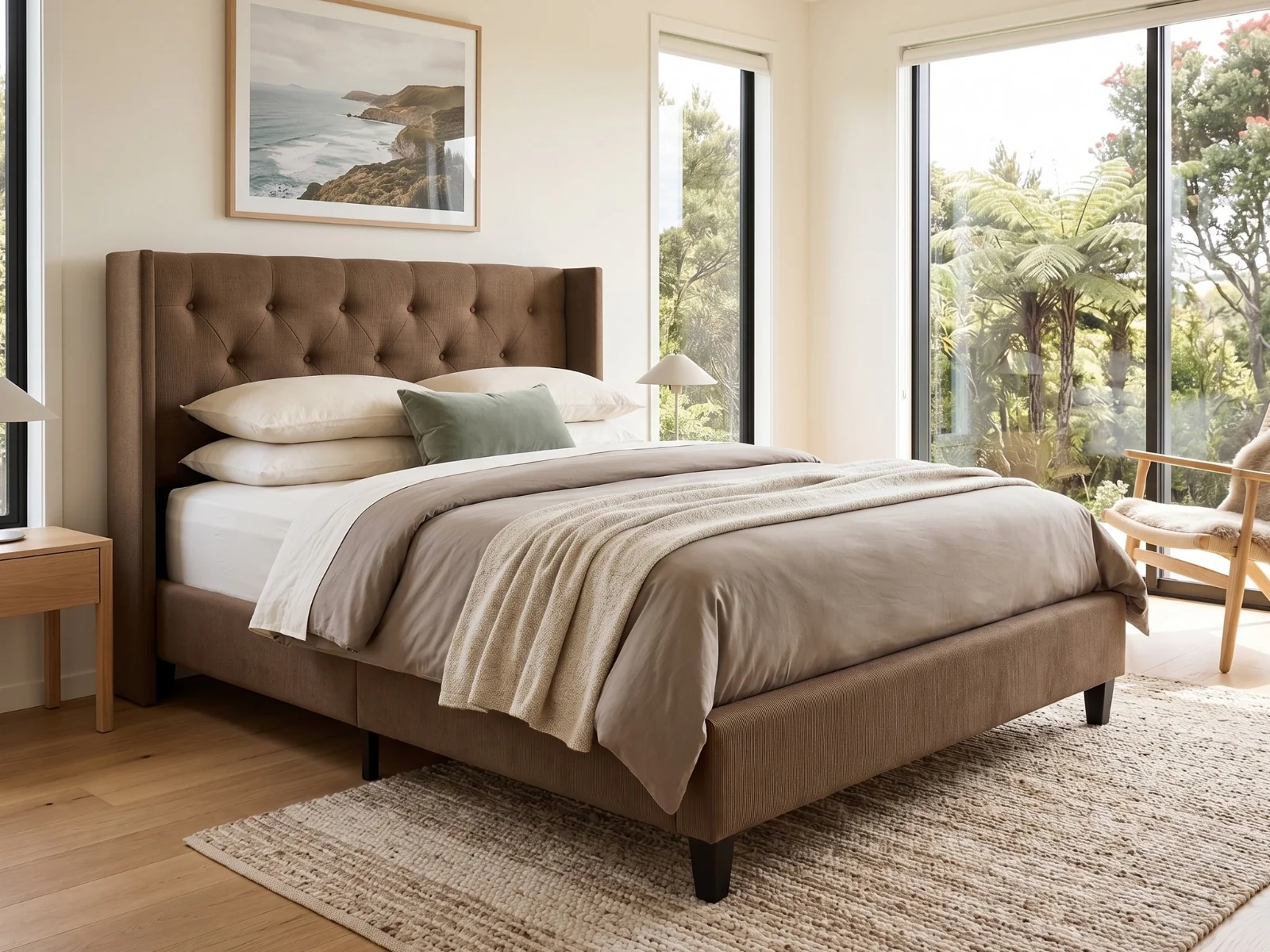 Cordelia Bed Frame Brown - Double - Image 2
