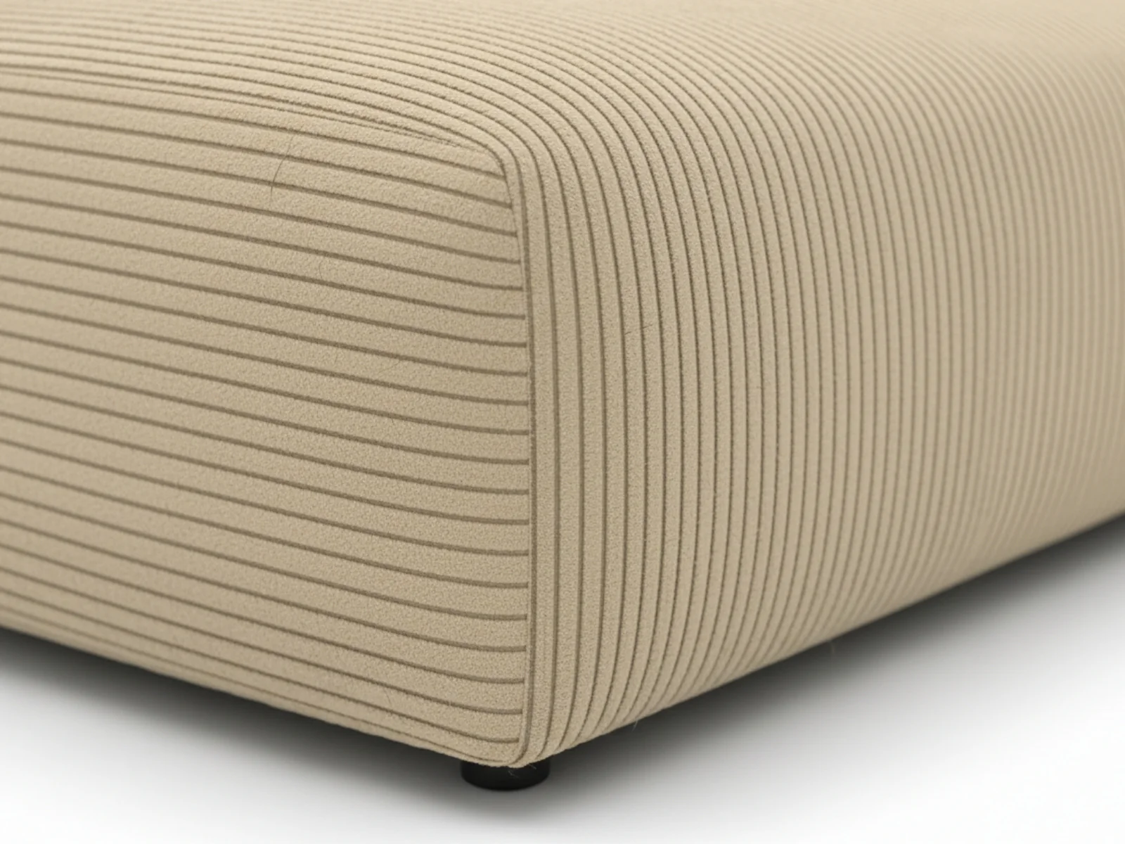 Corduroy Modular Armless Seater - Beige - Image 7