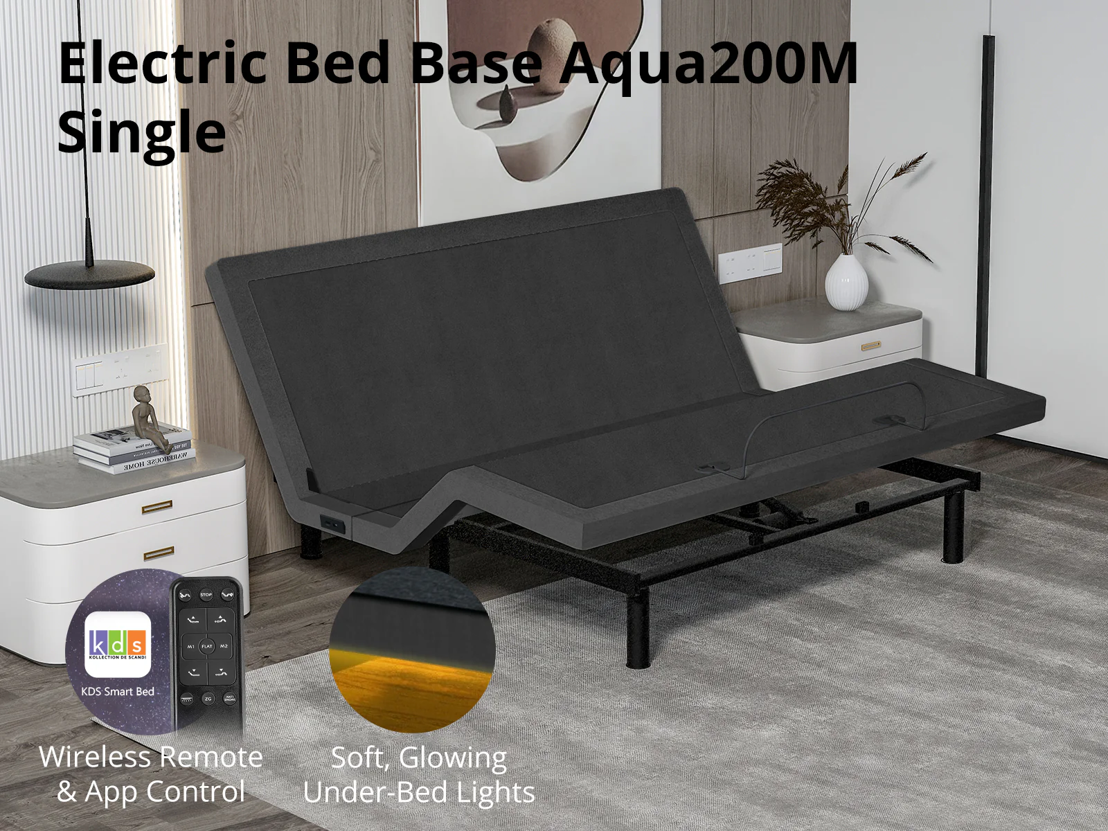 Aqua200M Electric Bed Base - Single - Image 3