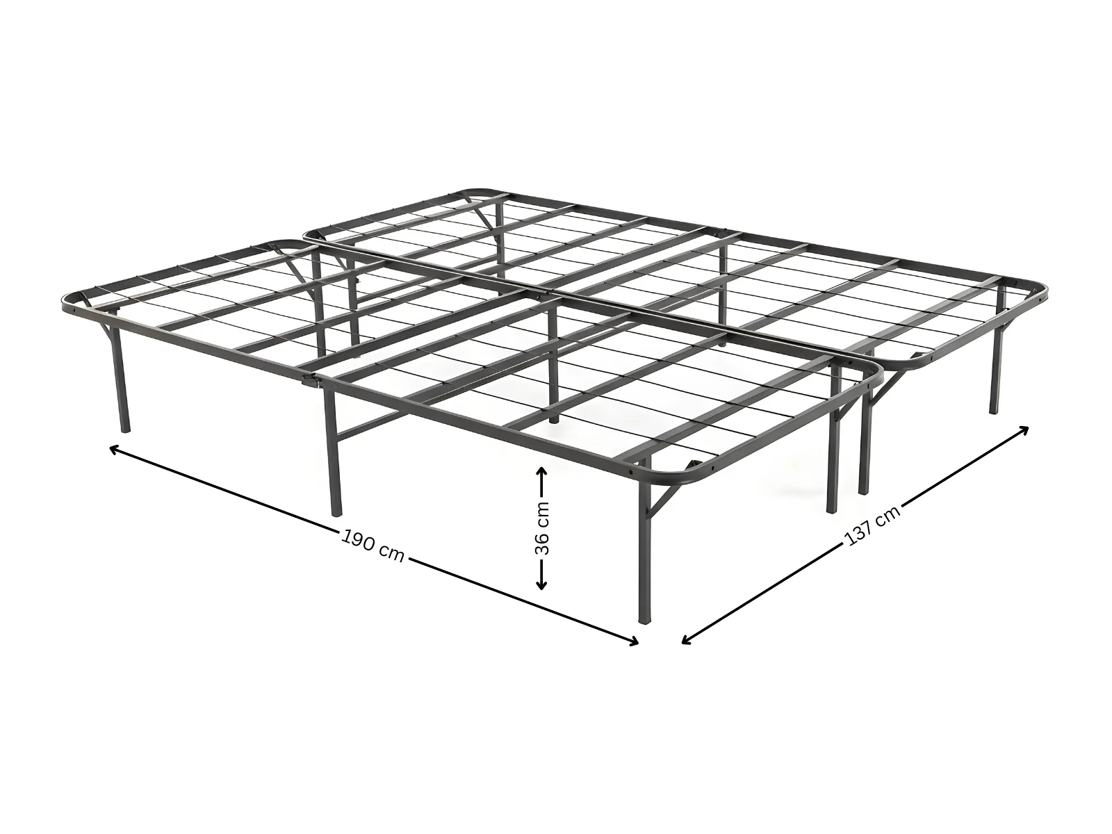 DS Folding Metal Bed Frame - Double - Image 3