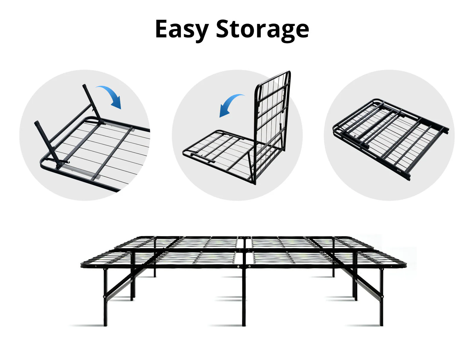 DS Folding Metal Bed Frame - Queen - Image 10