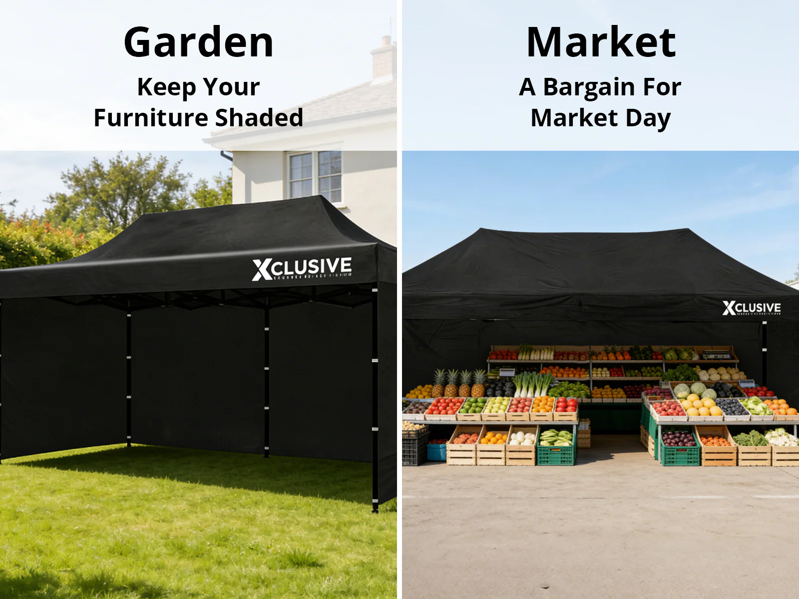 Xclusive Gazebo with Carry Bag 3m x 6m - Black - Image 4