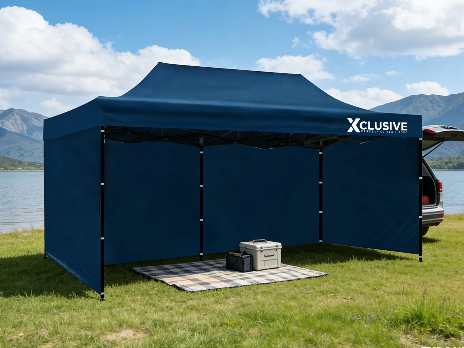Xclusive Gazebo with Carry Bag 3m x 6m - Navy - Image 2