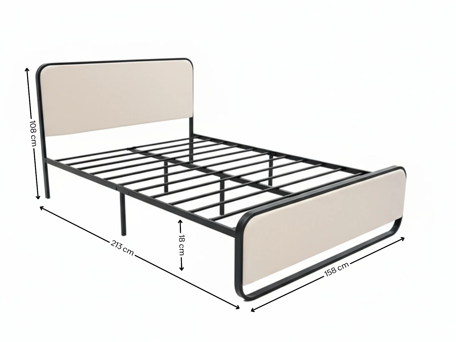 Haisla Velvet Bed Frame Cream - Queen - Image 13