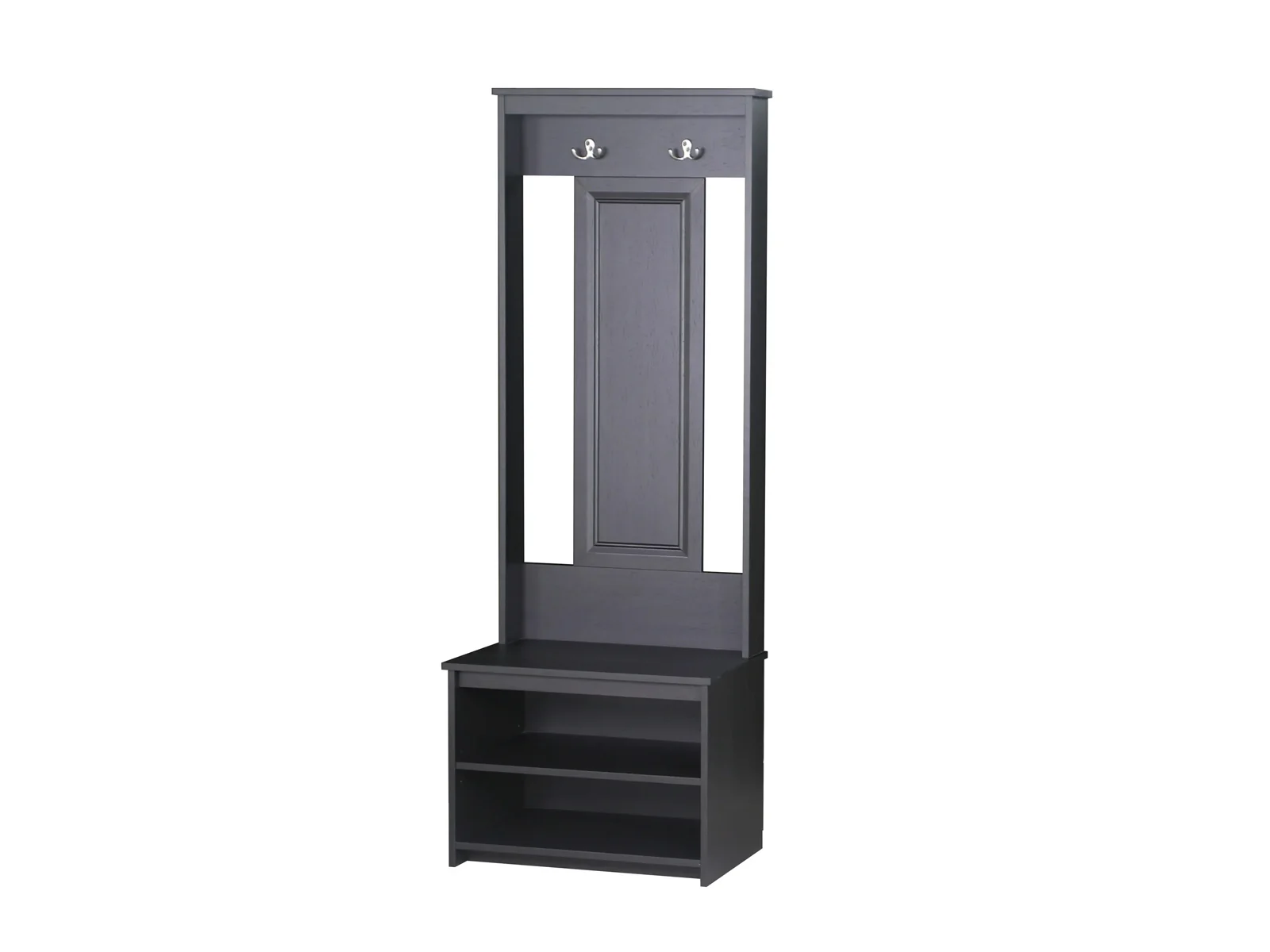 Hall Tree And Shoe Bench Antique Black