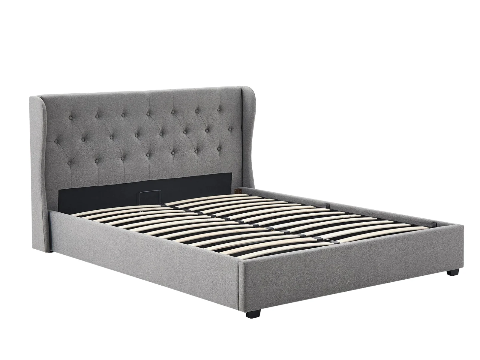Keron Storage Bed Frame Grey - Queen