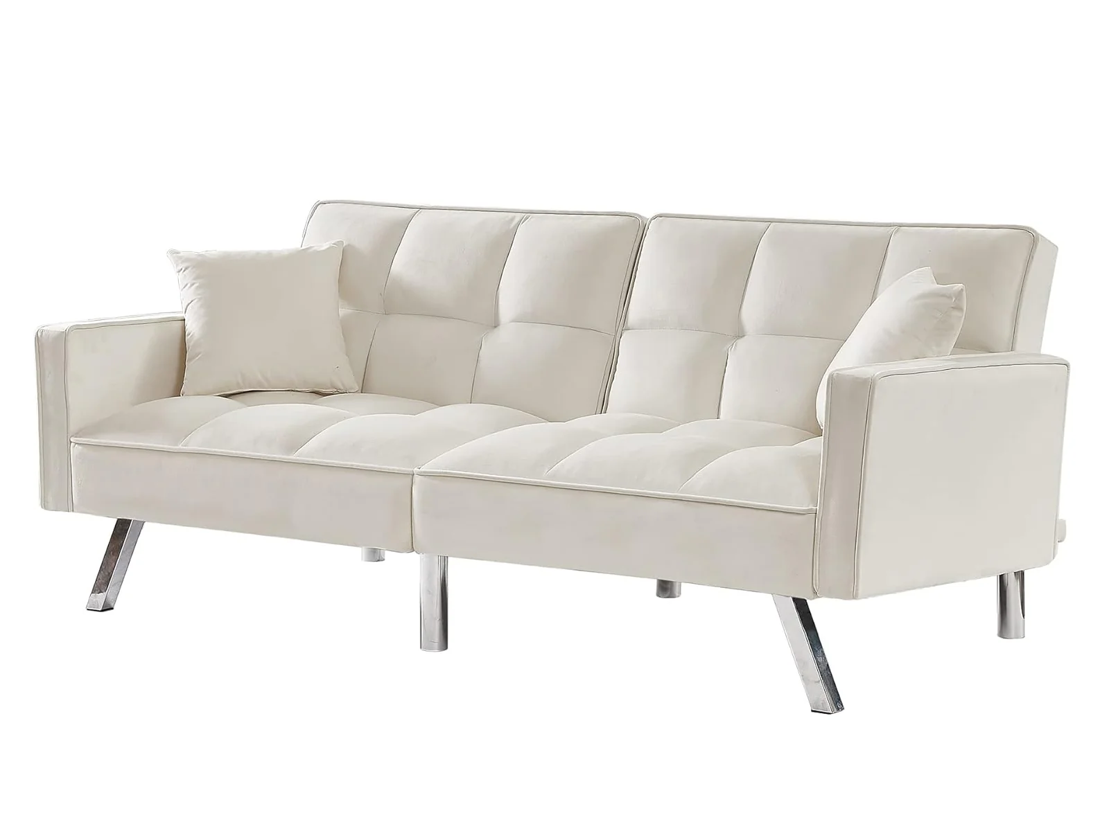Legen Futon Sofa Bed Velvet - Beige