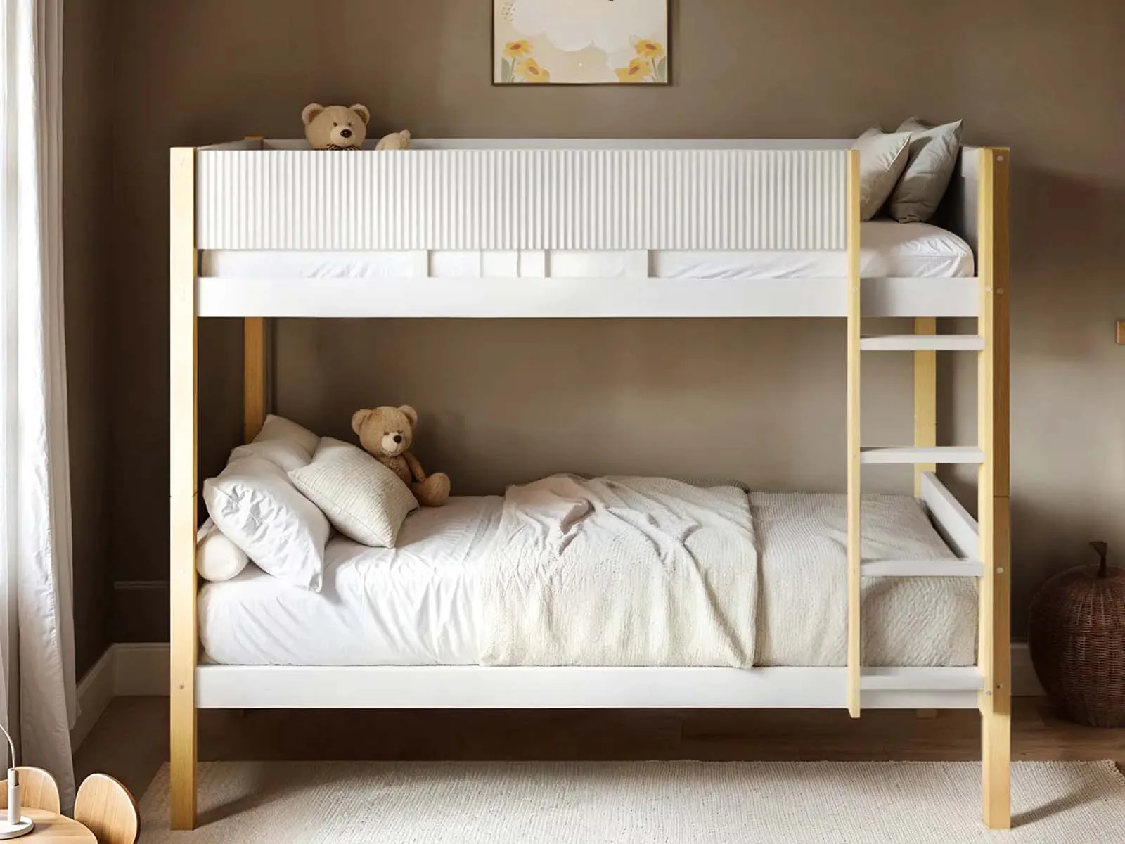Mateo Bunk Bed - Oak & White - Image 7