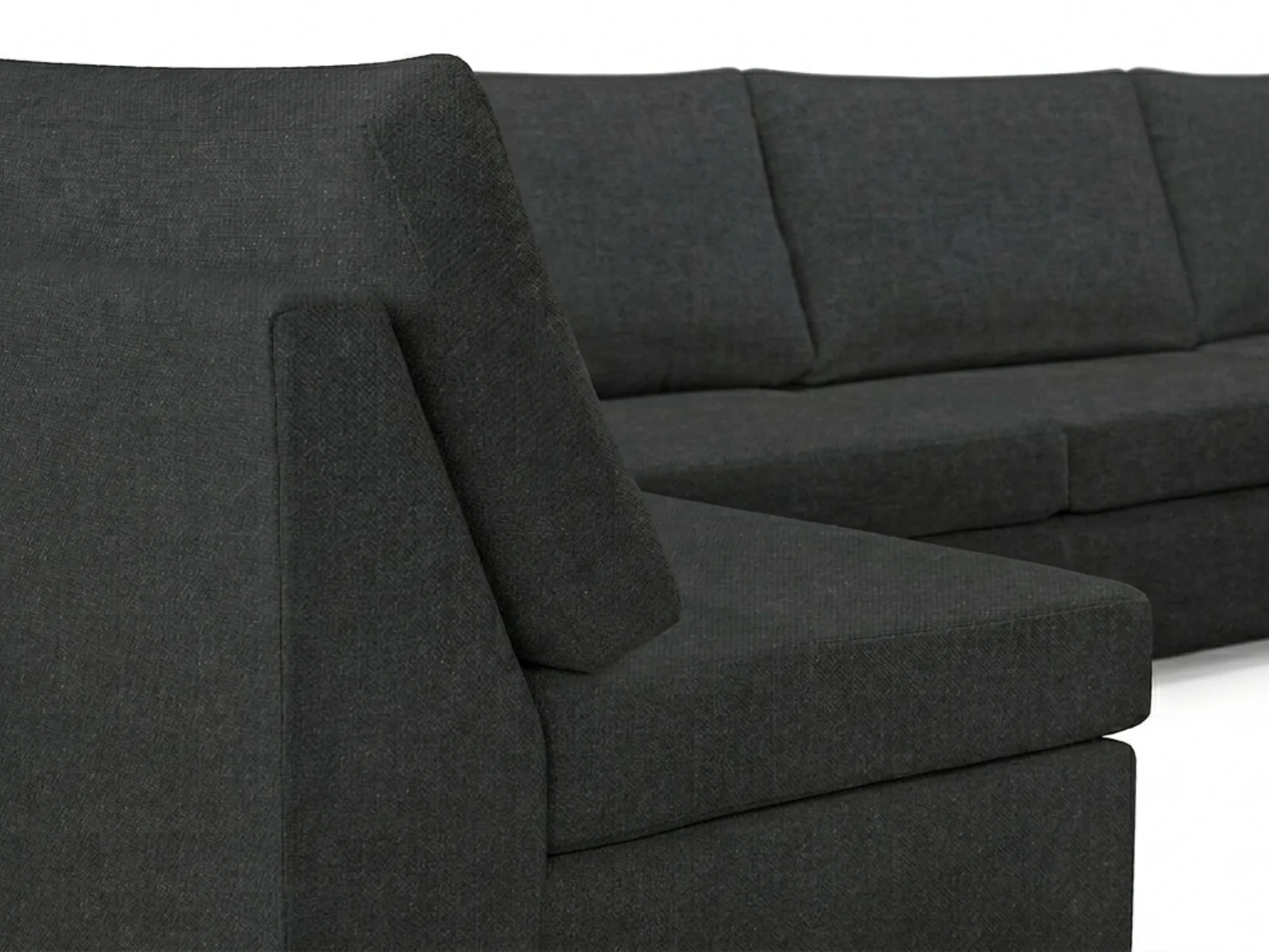 DS NZ Made Bhumi Corner Sofa with Ottoman - Vish Black - Image 8