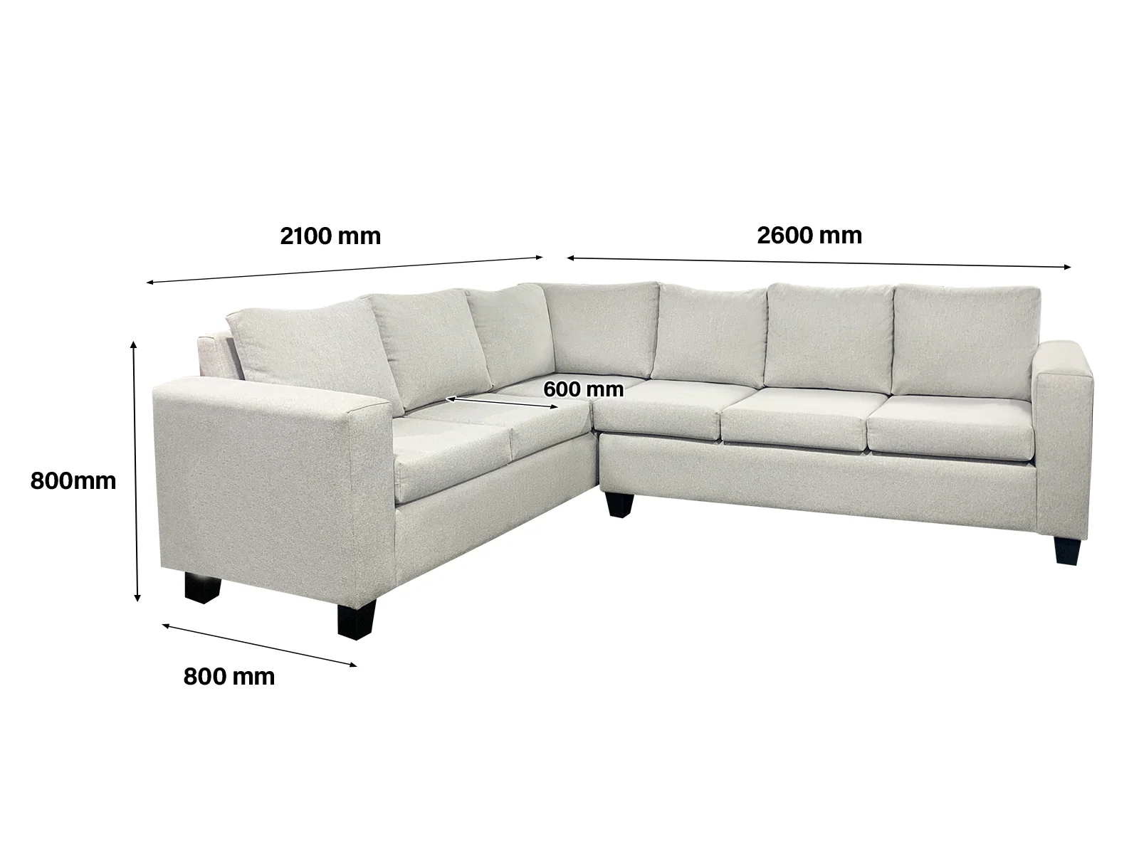 DS NZ Made Kareena Corner Sofa - Kido Marble - Image 3