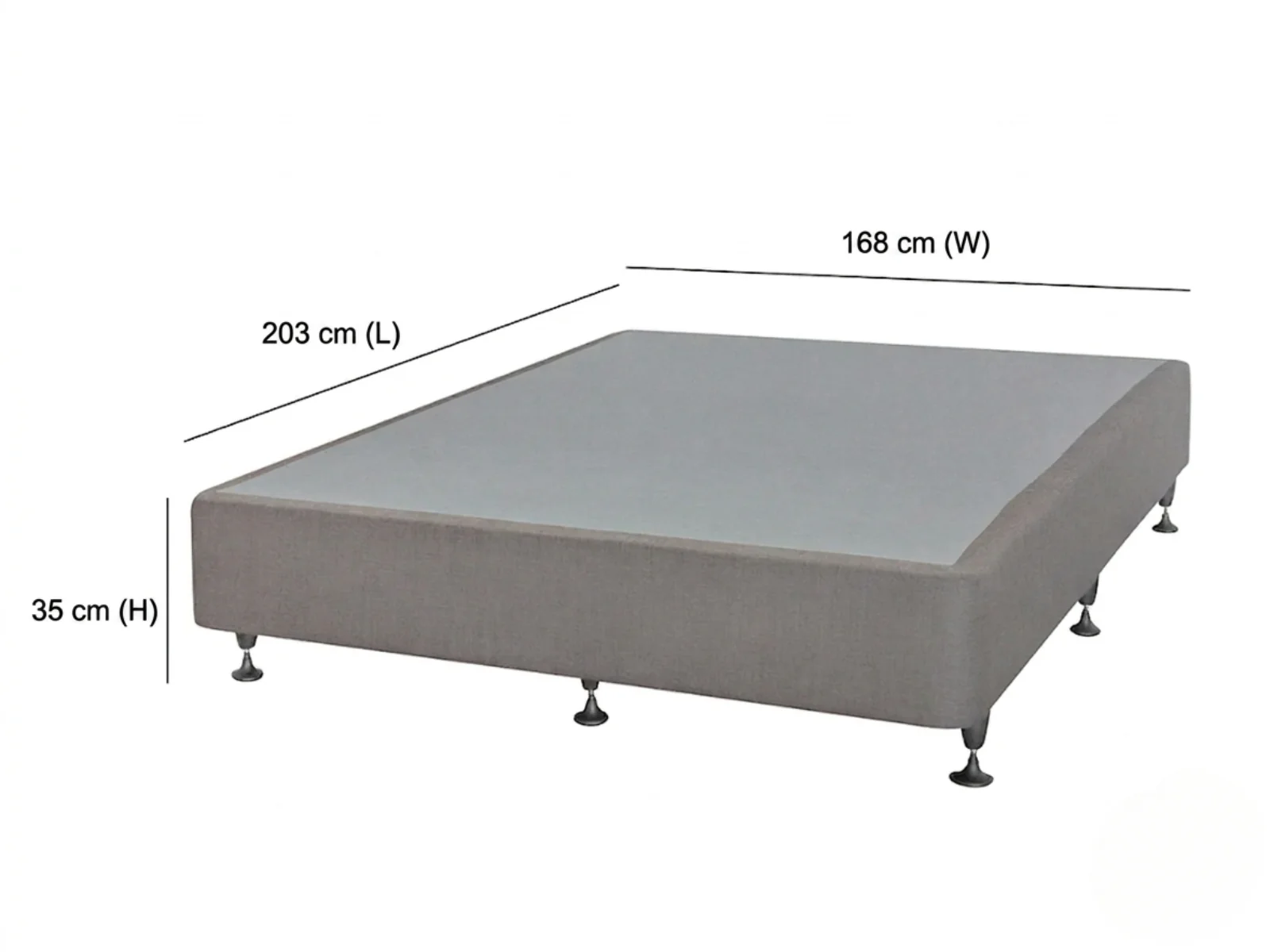 DS NZ Made SW Bed Base Light Grey - King - Image 8