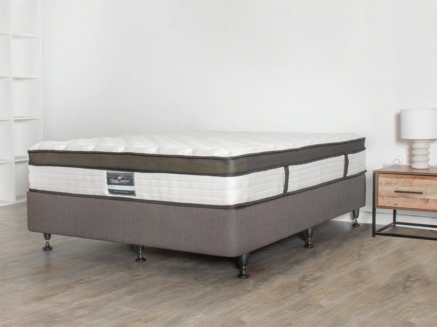 DS NZ Made SW Bed Base Light Grey - Queen - Image 5