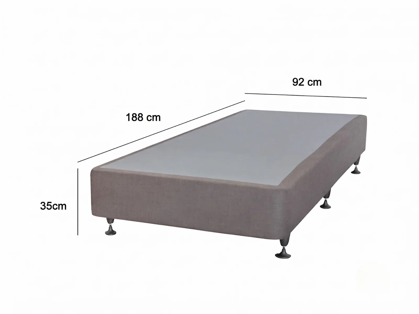 DS NZ Made SW Bed Base Light Grey - Single - Image 3