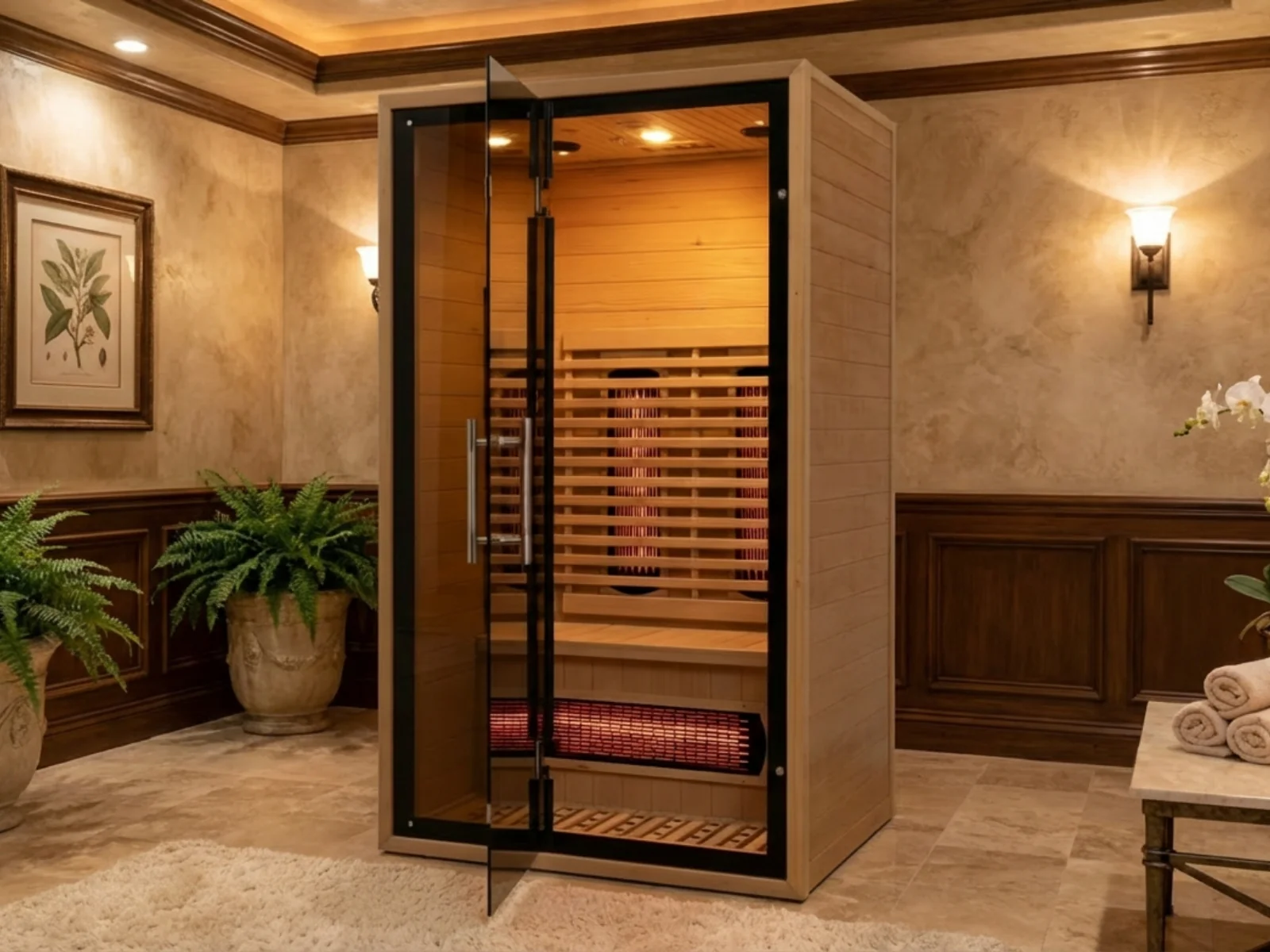 PORVOO 2 Person Low EMF + Red Tube Full spectrum Sauna - Image 2